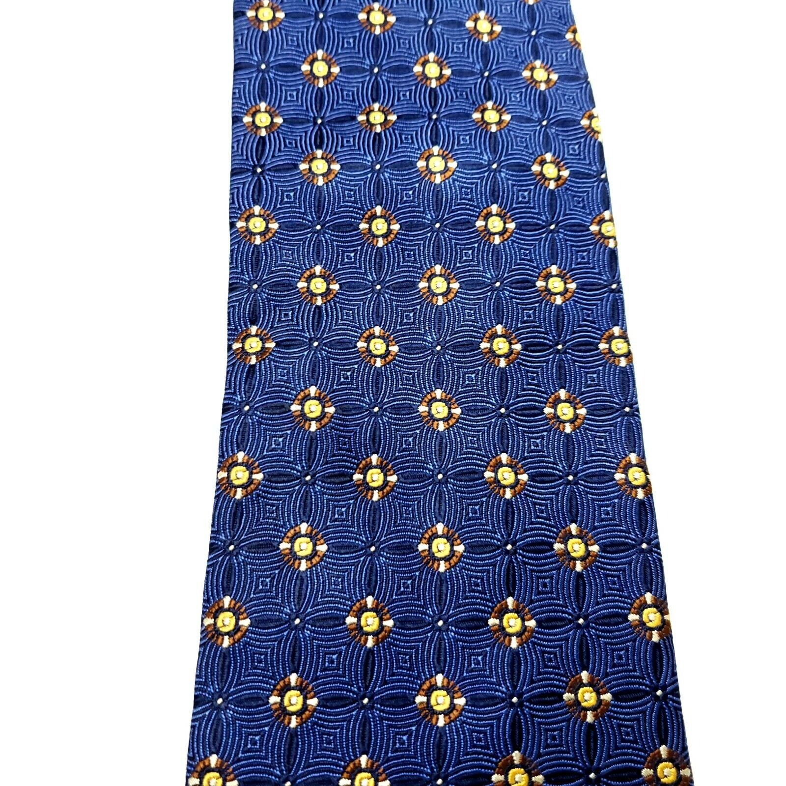 Jos. A. Bank Jos A Bank Executive Silk Tie Woven Blue Geometric Size ONE SIZE - 2 Thumbnail