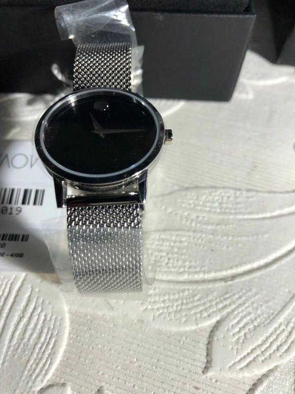 Movado Movado ladies black dial stainless steel watch Size ONE SIZE - 7 Thumbnail