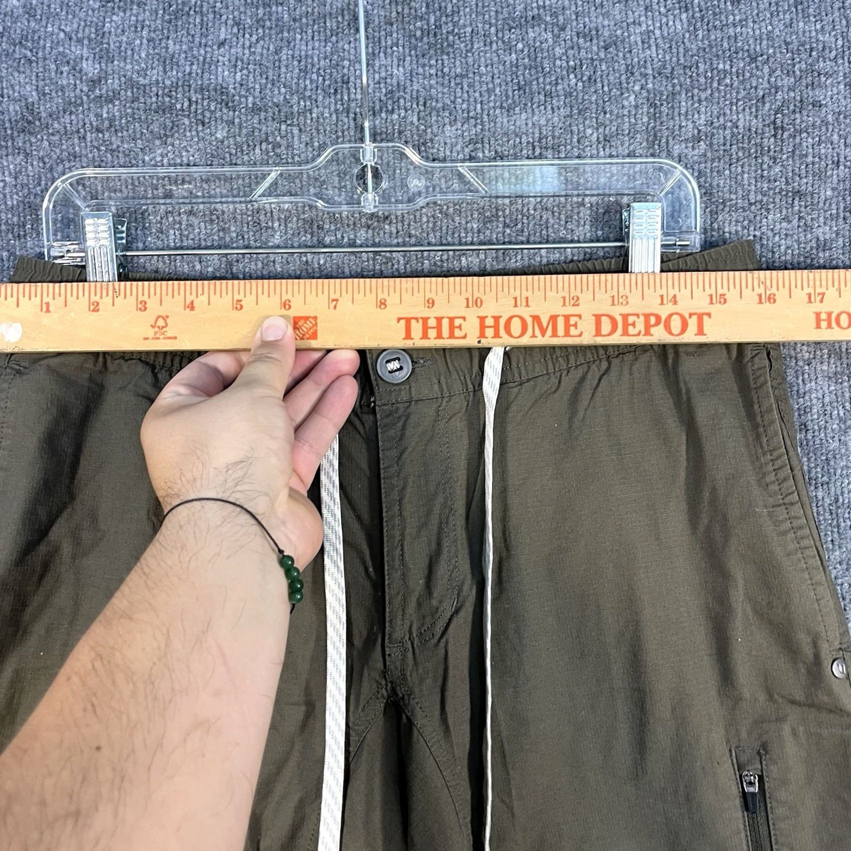 Vuori Vuori Pants Mens M Green Ripstop Tapered Jogger Athletic Zip Pocket Pockets Adjustable Waist Stretch Size US 31 - 2 Thumbnail