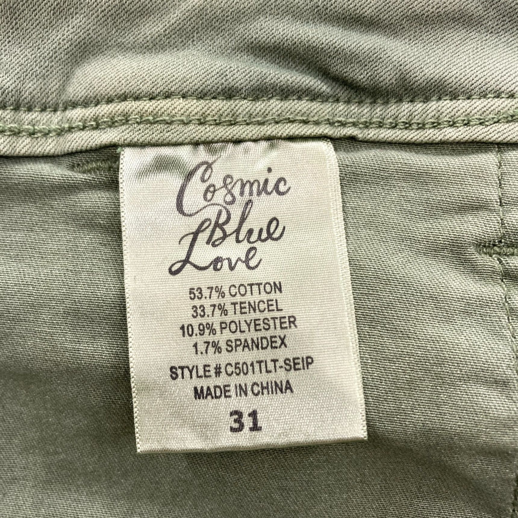 Brooks Cosmic Blue Love Brooks Cargo Skinny Pant Women's 12P Petite Green Cargo Pants Slim Rise Mid 8.5-10.5 in Inseam 23 in XS? Size 34" / US 12 / IT 48 - 6 Thumbnail