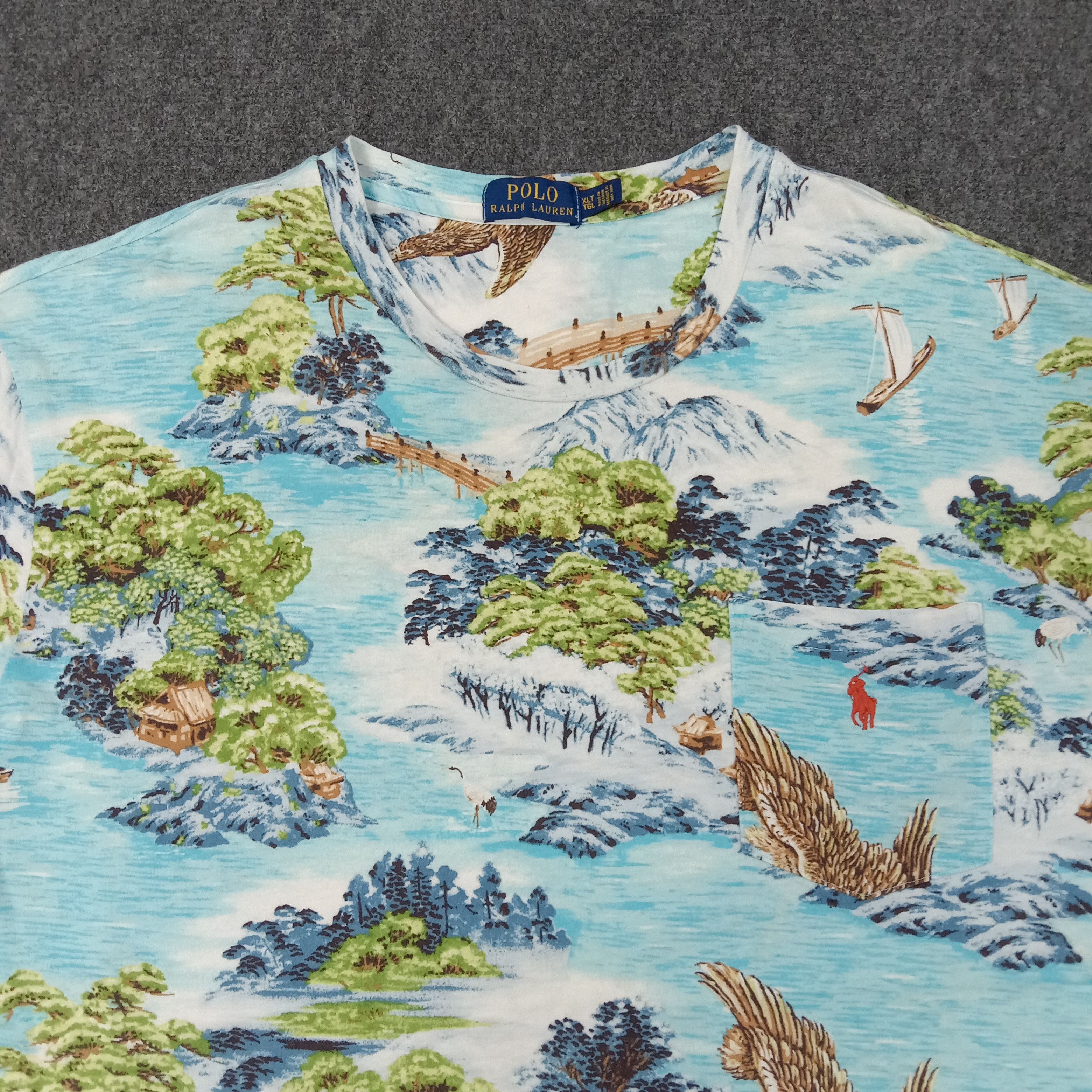 Polo Ralph Lauren Polo by Ralph Lauren Luxury Brand Full Print Tshirt C249N31 Size US XXL / EU 58 / 5 - 2 Thumbnail