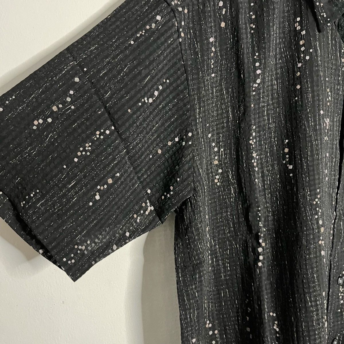 Hiroko Koshino Homme × Issey Miyake × Japanese Brand Hiroko Koshino Homme Black Abstract Speckle Shirt Size US M / EU 48-50 / 2 - 6 Thumbnail