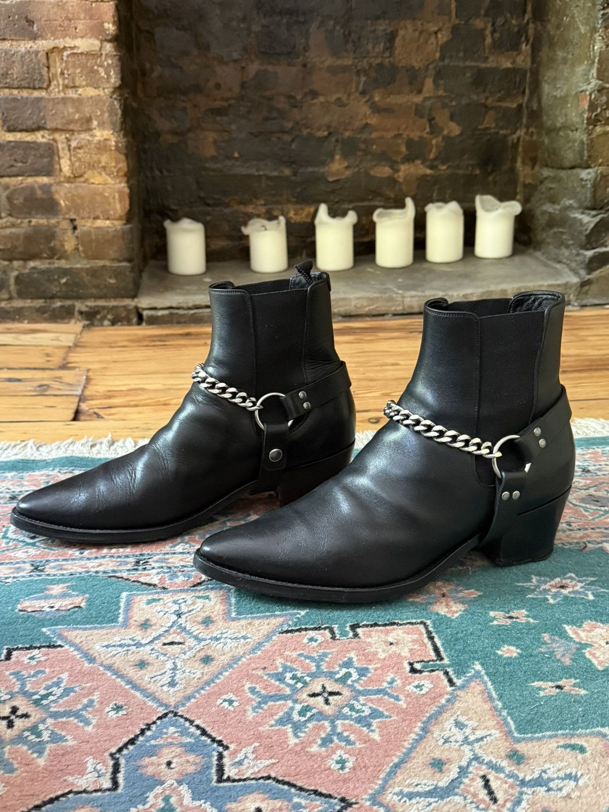 Celine Celine Black Camargue Biker Boots Size US 10 / EU 43 - 4 Thumbnail