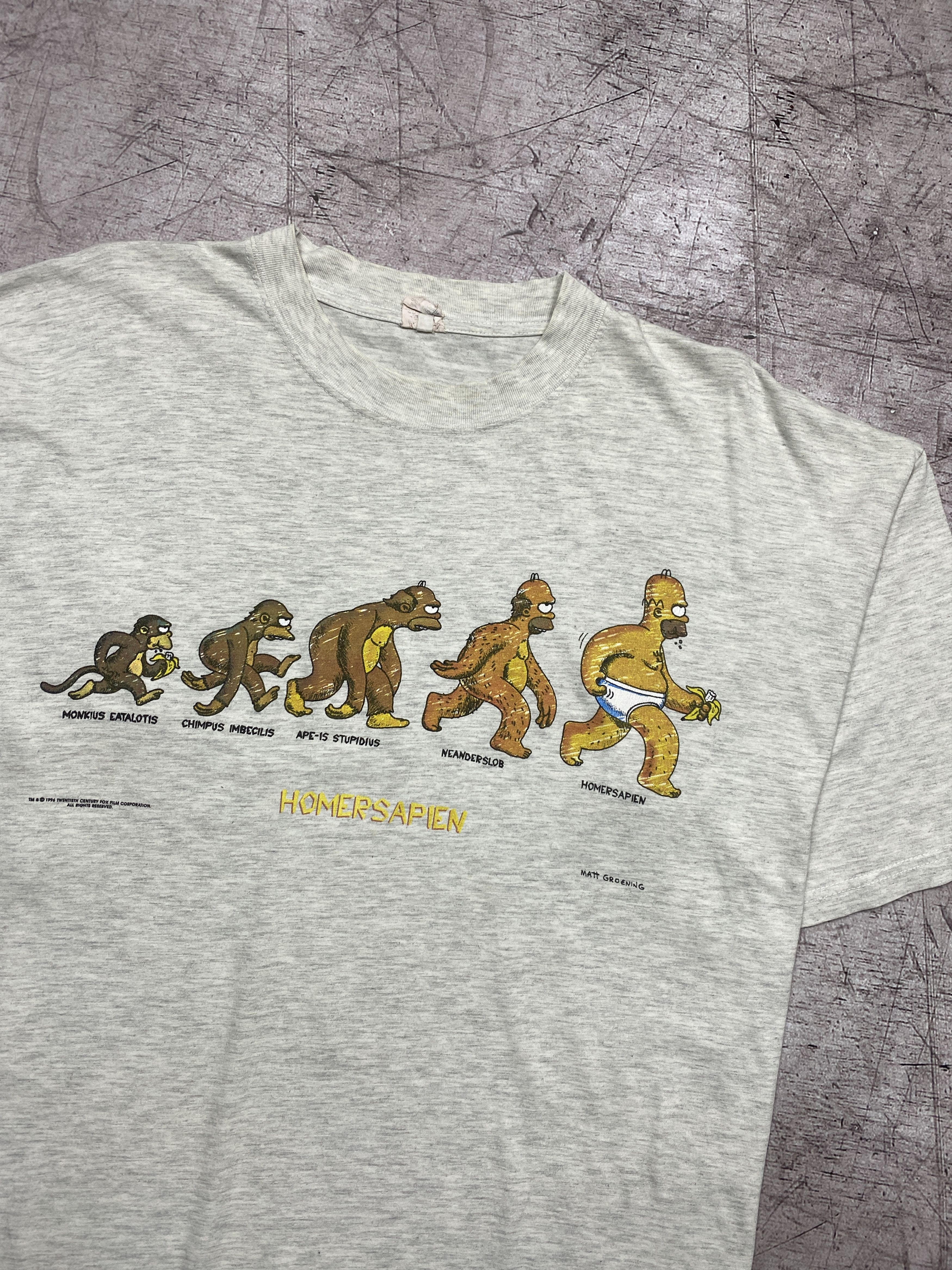 The Simpsons × Vintage 1996 The Simpsons Vintage T-shirt Homersapien Size US L / EU 52-54 / 3 - 2 Thumbnail