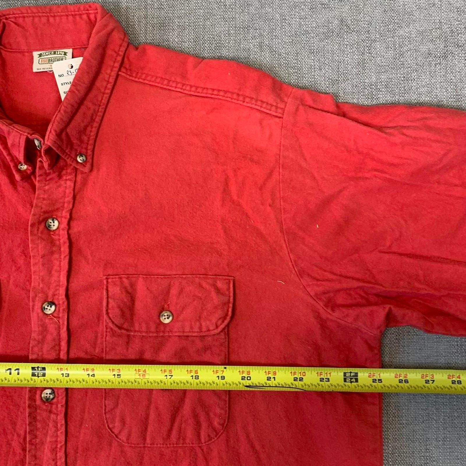Other Vintage Five Brother button up red flannel shirt Size US XL / EU 56 / 4 - 5 Thumbnail