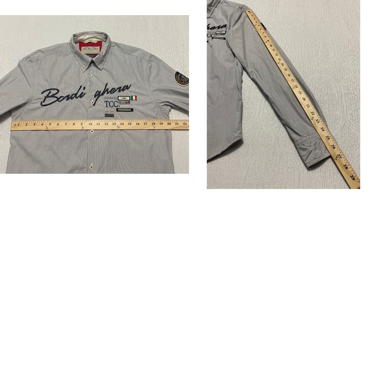 Vintage Tom Crew Club Mens Large Striped Long Sleeve Button-Down Shirt Expedition Patch Size US L / EU 52-54 / 3 - 8 Thumbnail