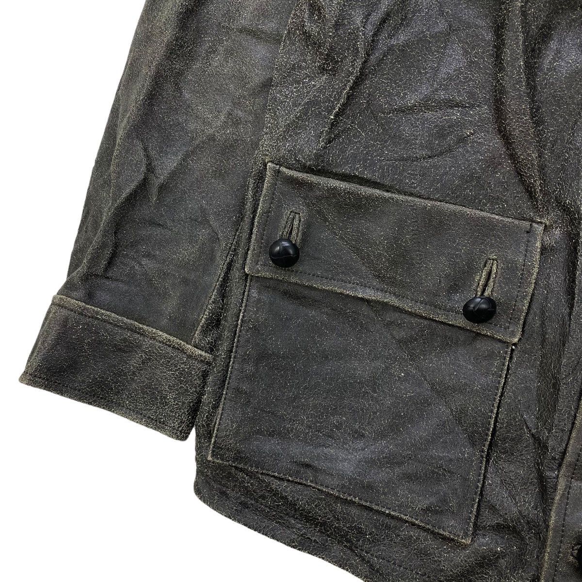 PPFM 💥Vintage PPFM 90s Cow Hide Slank Pocket Leather Jacket Size US M / EU 48-50 / 2 - 6 Thumbnail