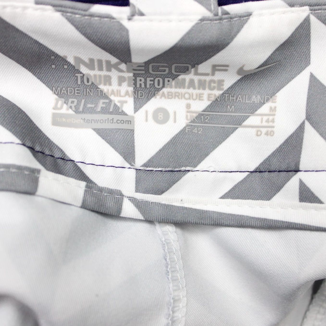 Nike Nike Golf Skort Womens 8 Purple Dri-Fit Pleated Shorts Skort with Belt Side Pockets Casual Summer/White Rules Size 30" / US 8 / IT 44 - 7 Thumbnail