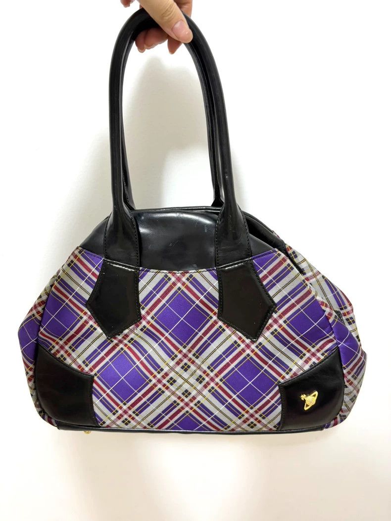 Vivienne Westwood Vivienne Westwood size os Purple checkered bowling bag Size ONE SIZE - 1 Thumbnail