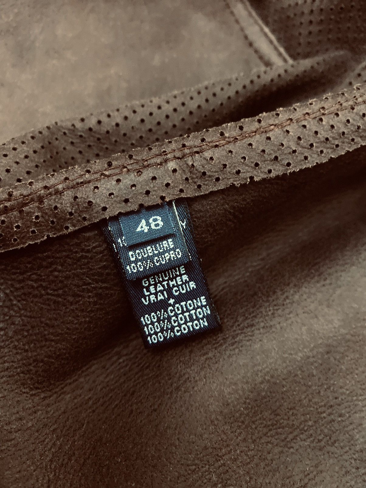 Malo Malo 🇮🇹 Mocha French Calfskin Pinhole Front Bomber 48 NWT Size US M / EU 48-50 / 2 - 9 Thumbnail