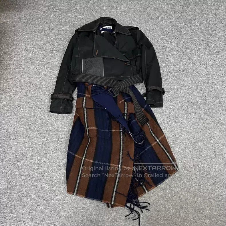Loewe Loewe Patchwork Plaid Fringe Two-piece Coat Size XS / US 0-2 / IT 36-38 - 2 Thumbnail
