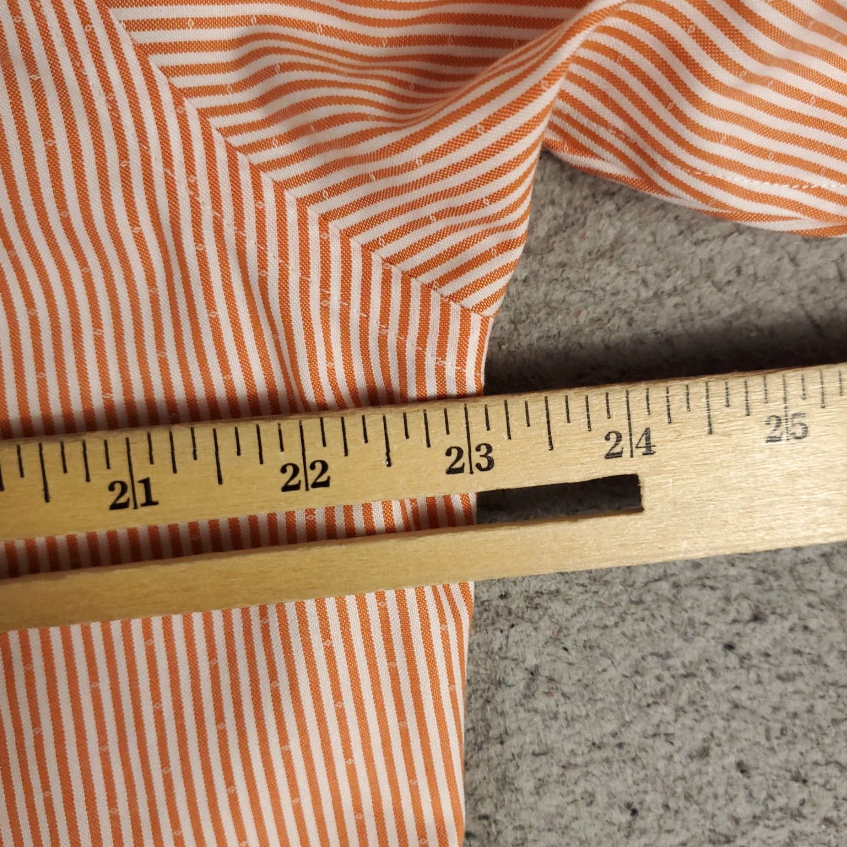 Brooks Brothers Brooks Brothers Shirt Mens 16 Orange Striped Regent Dress Button Up Long Sleeve Shirt Size 42R - 5 Thumbnail