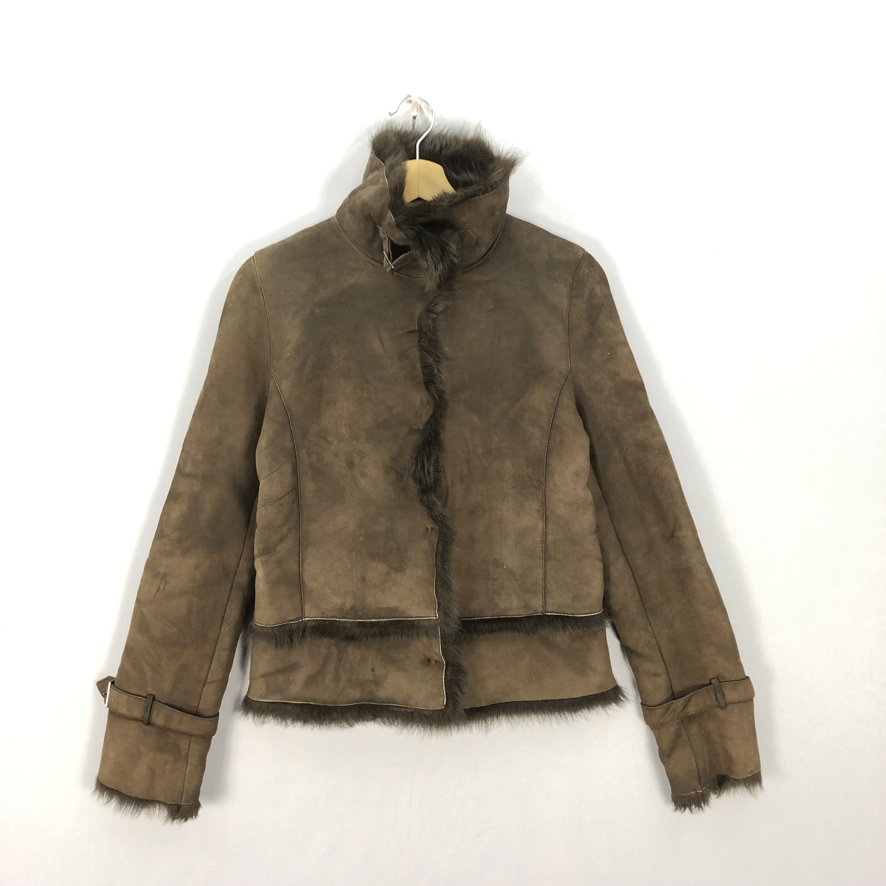 If Six Was Nine × Japanese Brand × Vintage Vintage 90s Japanese Suede Mink Fur Jacket Size XS / US 0-2 / IT 36-38 - 1 Thumbnail