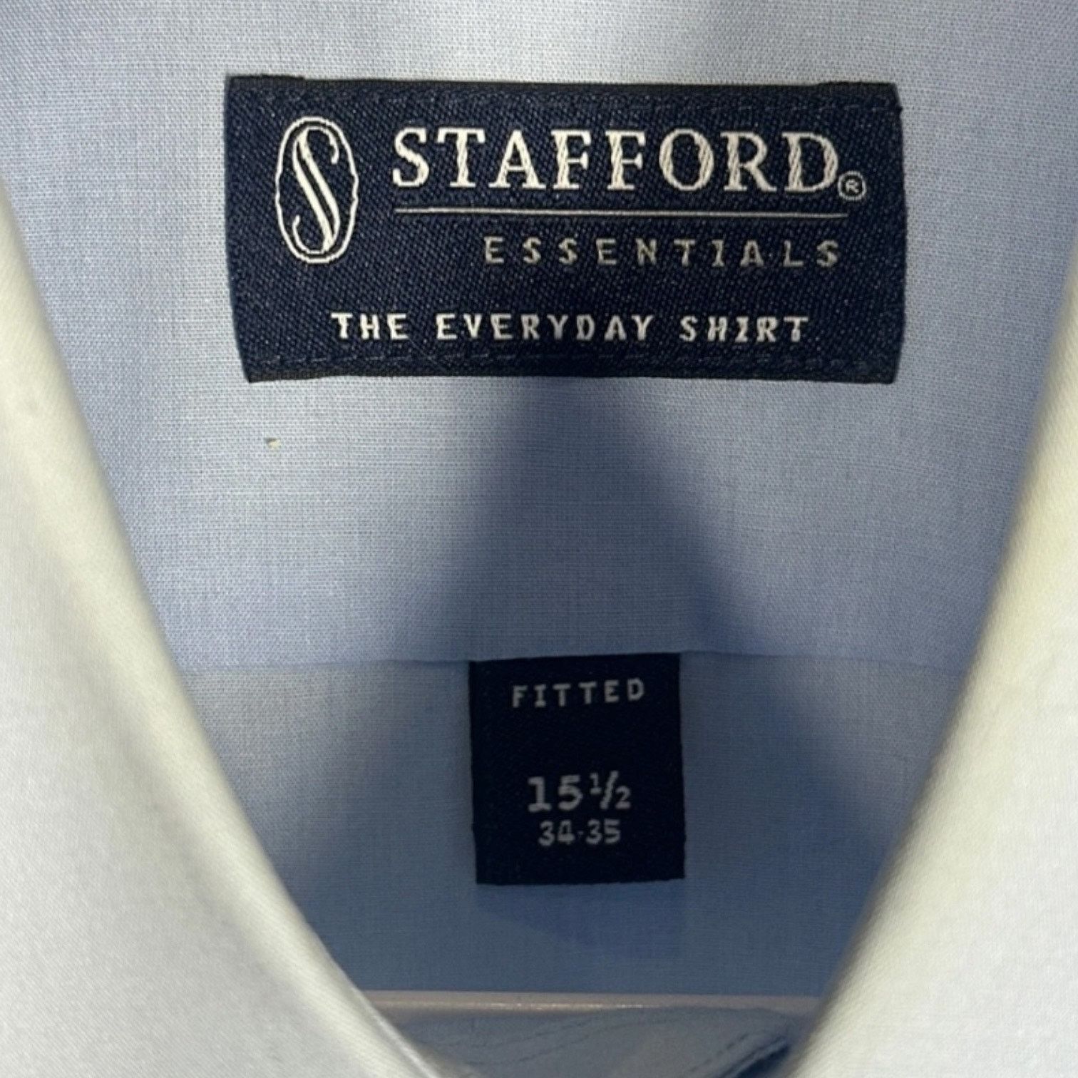 Stafford Stafford Light Blue Dress Shirt Mens M Button Down Size US M / EU 48-50 / 2 - 3 Thumbnail
