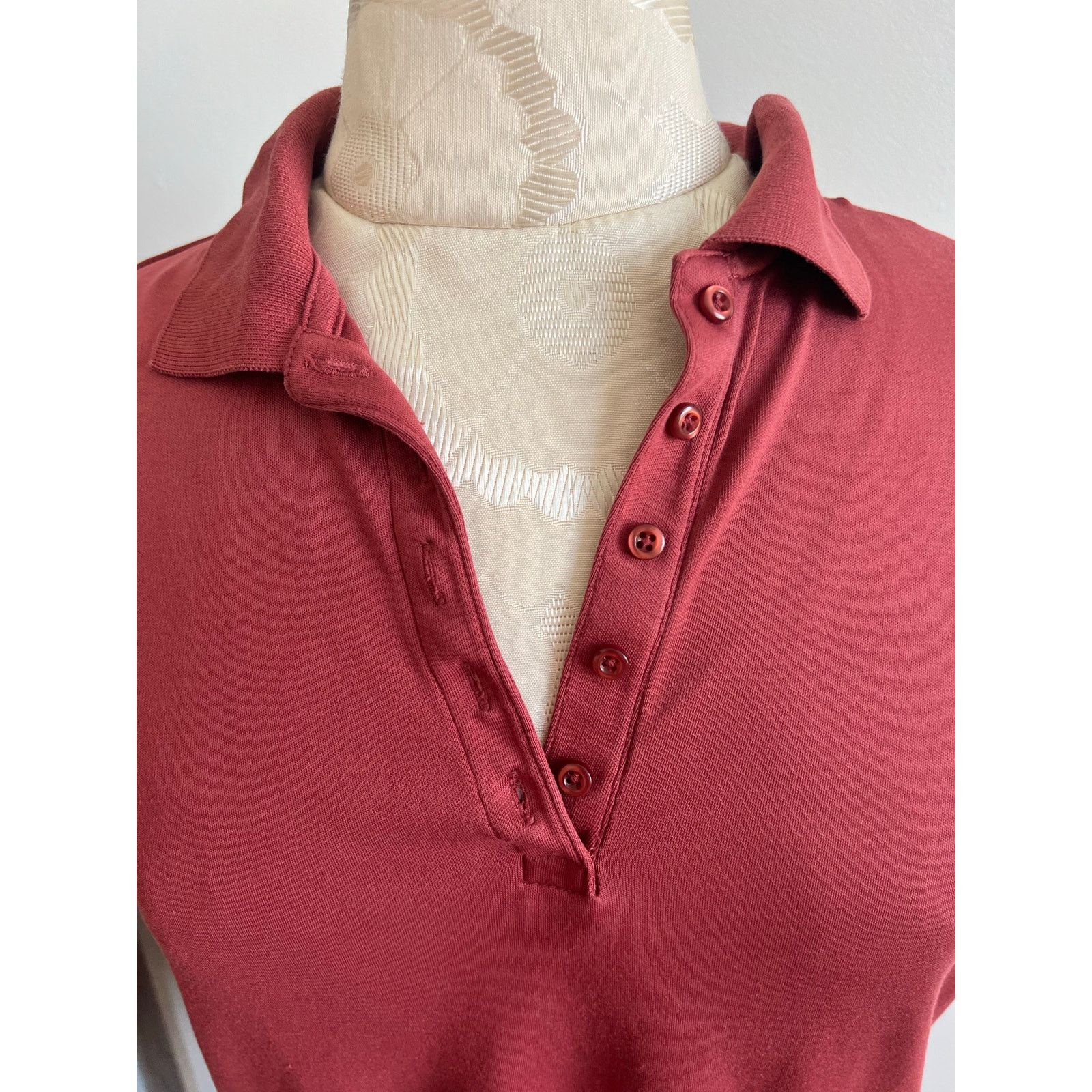 Lands' End Lands End 100% Cotton Short Sleeve Polo Dress Shirt Small Size S / US 4 / IT 40 - 3 Thumbnail