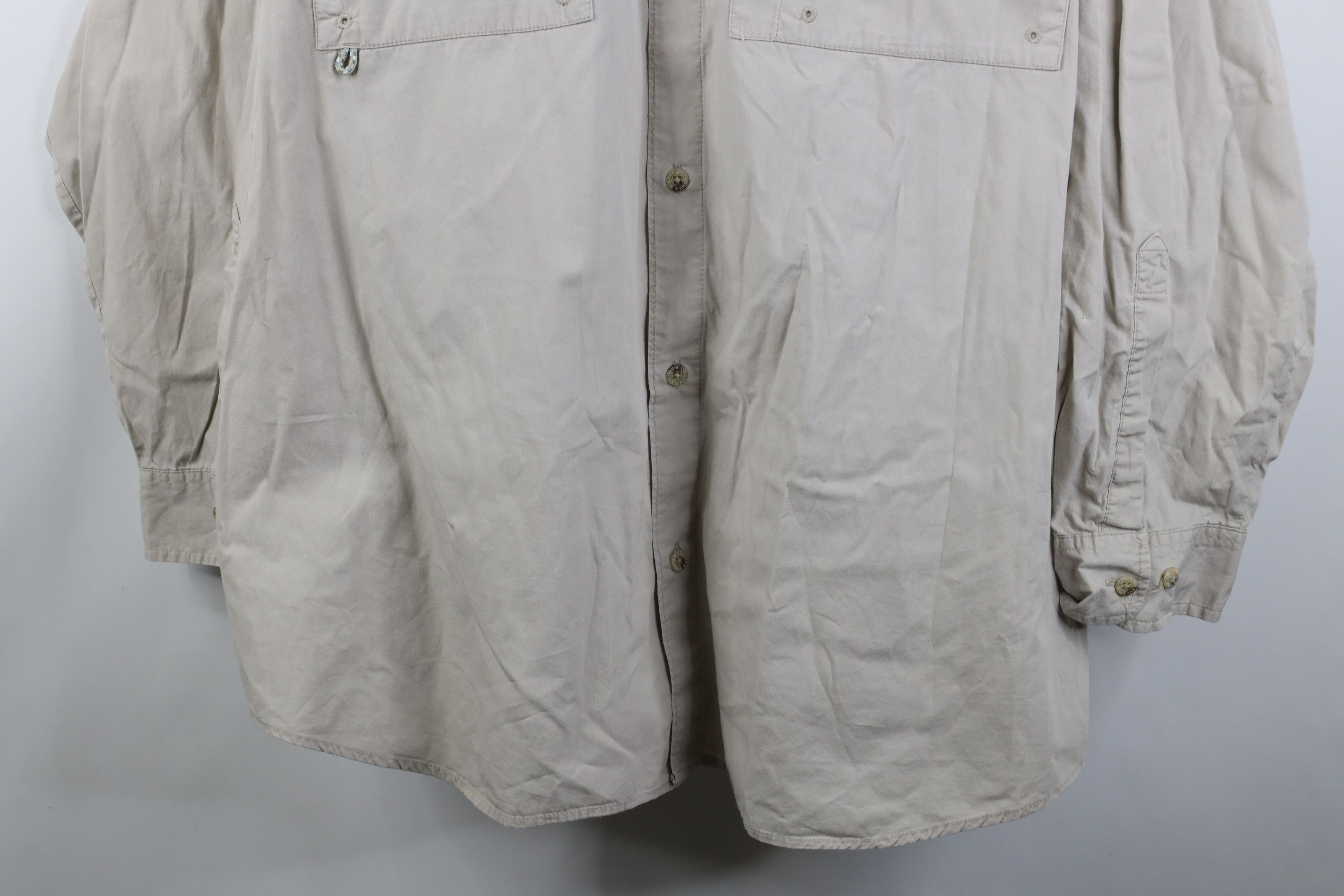Columbia Columbia PFG Spell Vented Collared Button Shirt Beige Tan Size US XXL / EU 58 / 5 - 3 Thumbnail