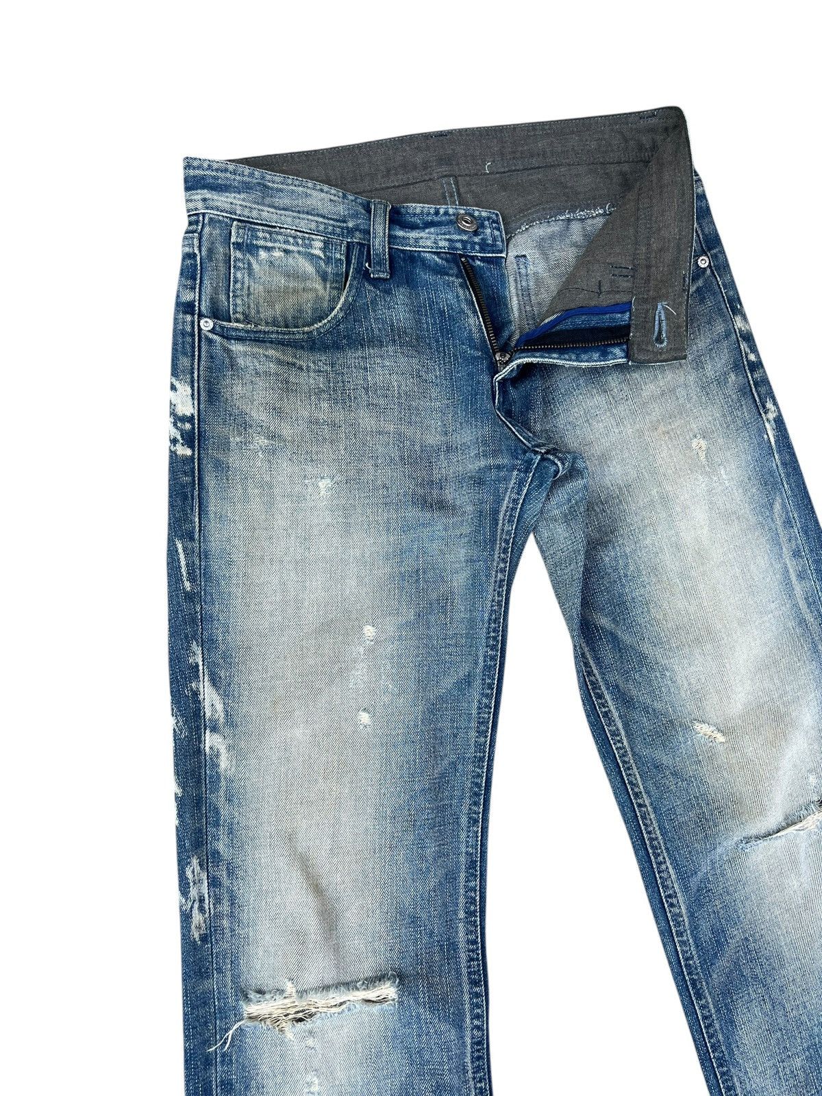 Neil Barrett Vintage Neil Barret Distressed Faded Denim Jeans Size US 29 - 5 Thumbnail