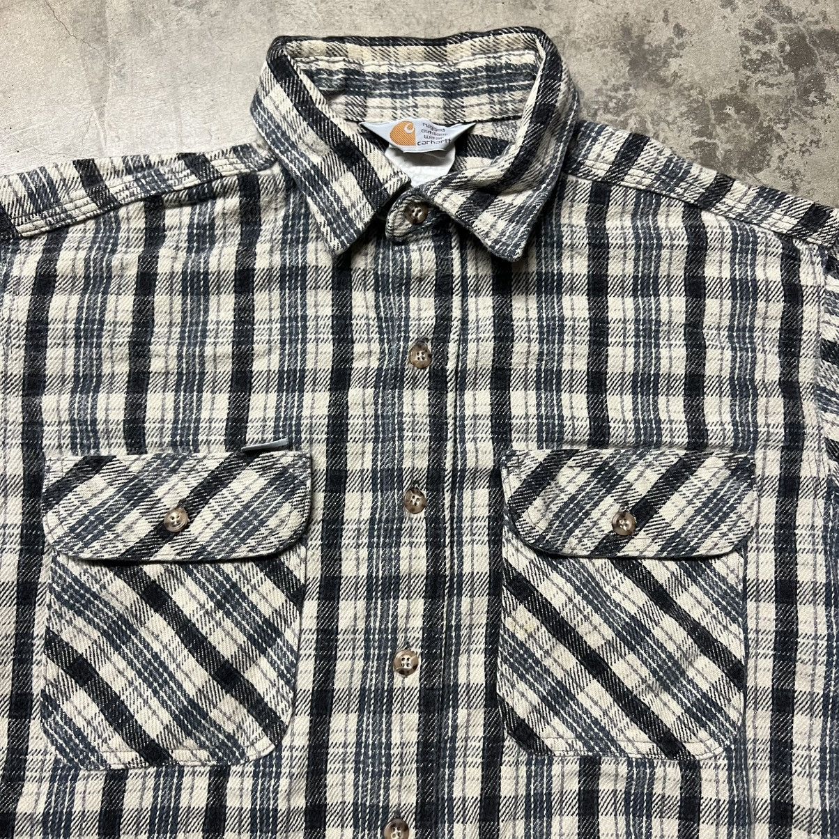Carhartt × Carhartt Wip × Vintage Vintage 2000’s Carhartt Long-Sleeve Button Up Plaid Flannel Size US XL / EU 56 / 4 - 4 Thumbnail