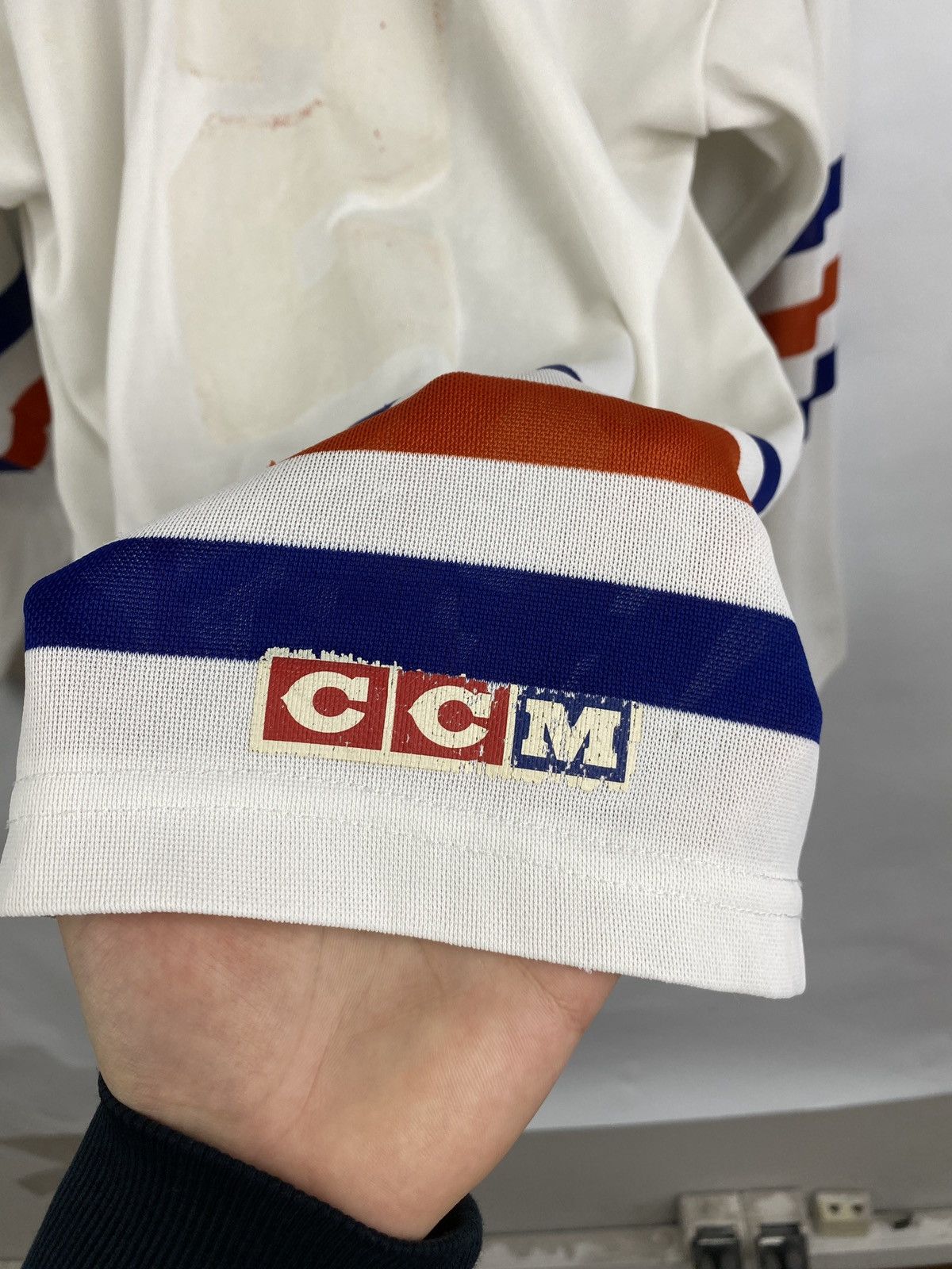 Ccm 🇨🇦 Vintage 80s CCM Edmonton Oilers 2 Hrehirchuk NHL Hockey Size US M / EU 48-50 / 2 - 10 Thumbnail
