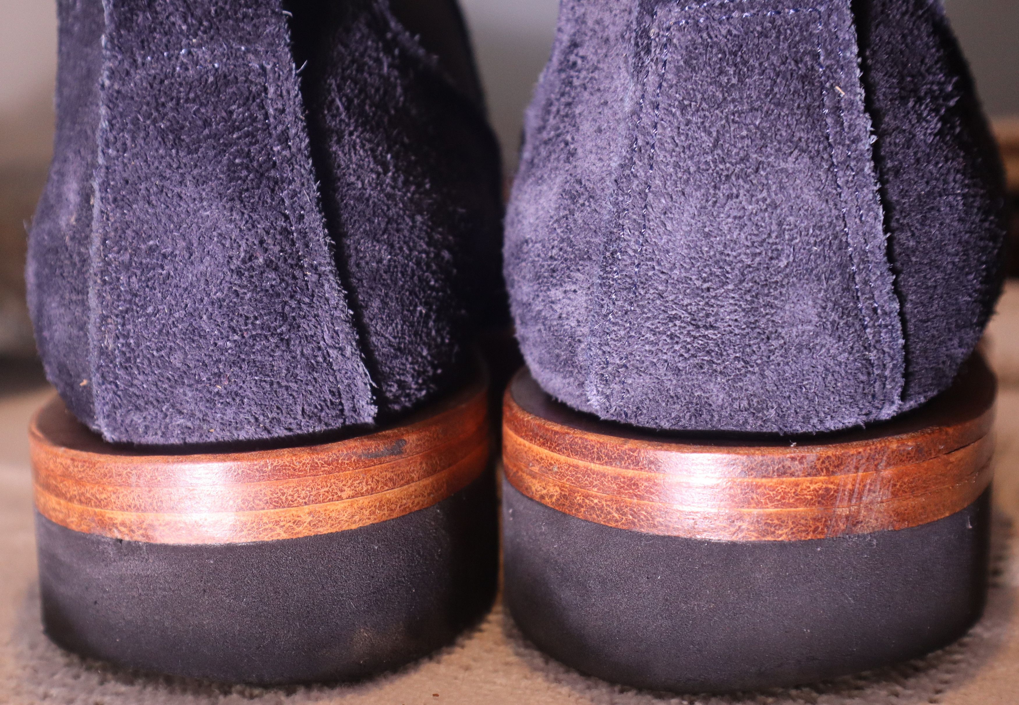 zerrows navy glove suede slip ons 9 EE wide Size US 9 / EU 42 - 14 Thumbnail
