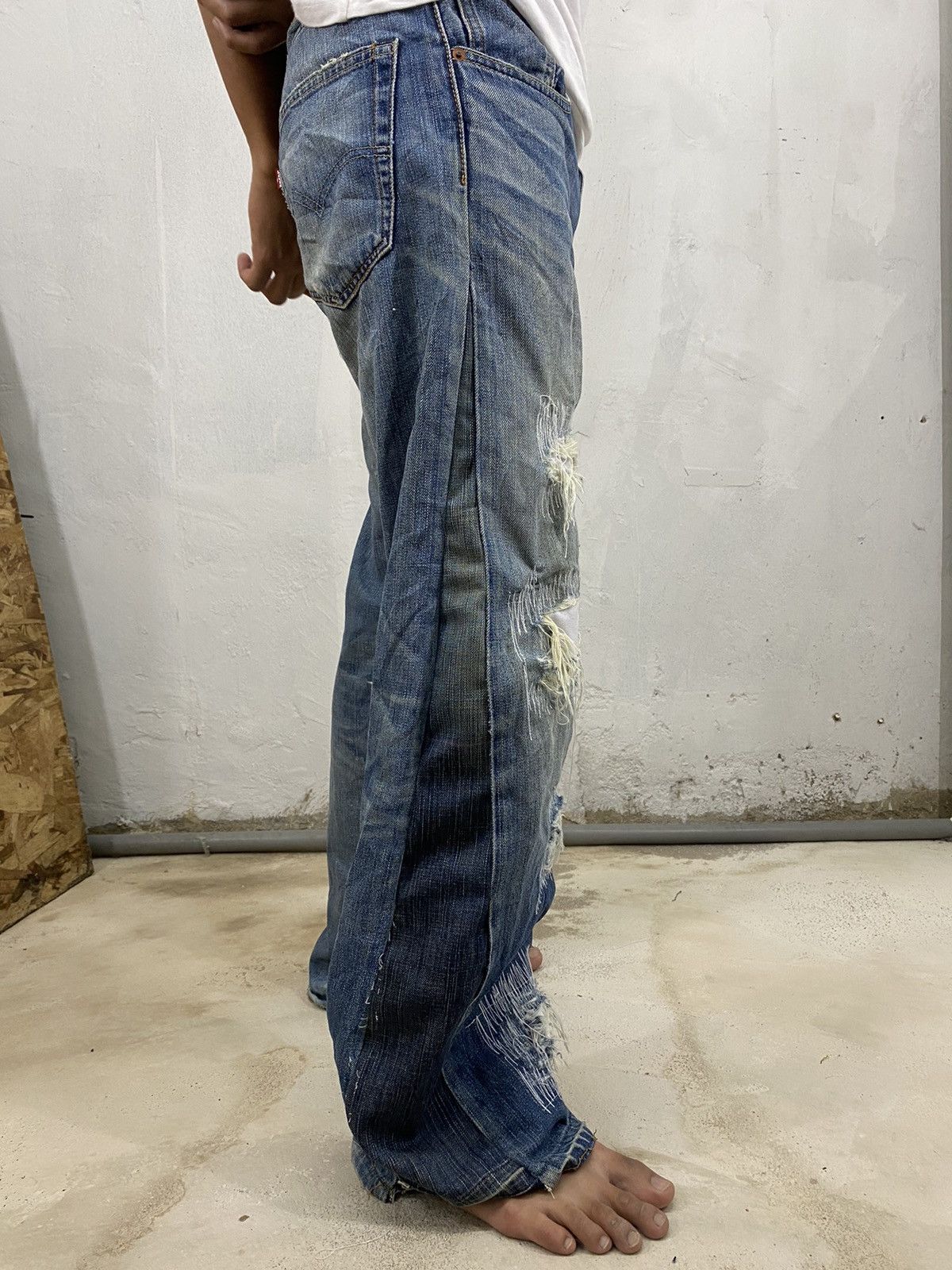 If Six Was Nine × Kapital × Levi's Vintage Flare Levis 502 Wide Legs Distressed Undercover Size US 34 / EU 50 - 19 Thumbnail