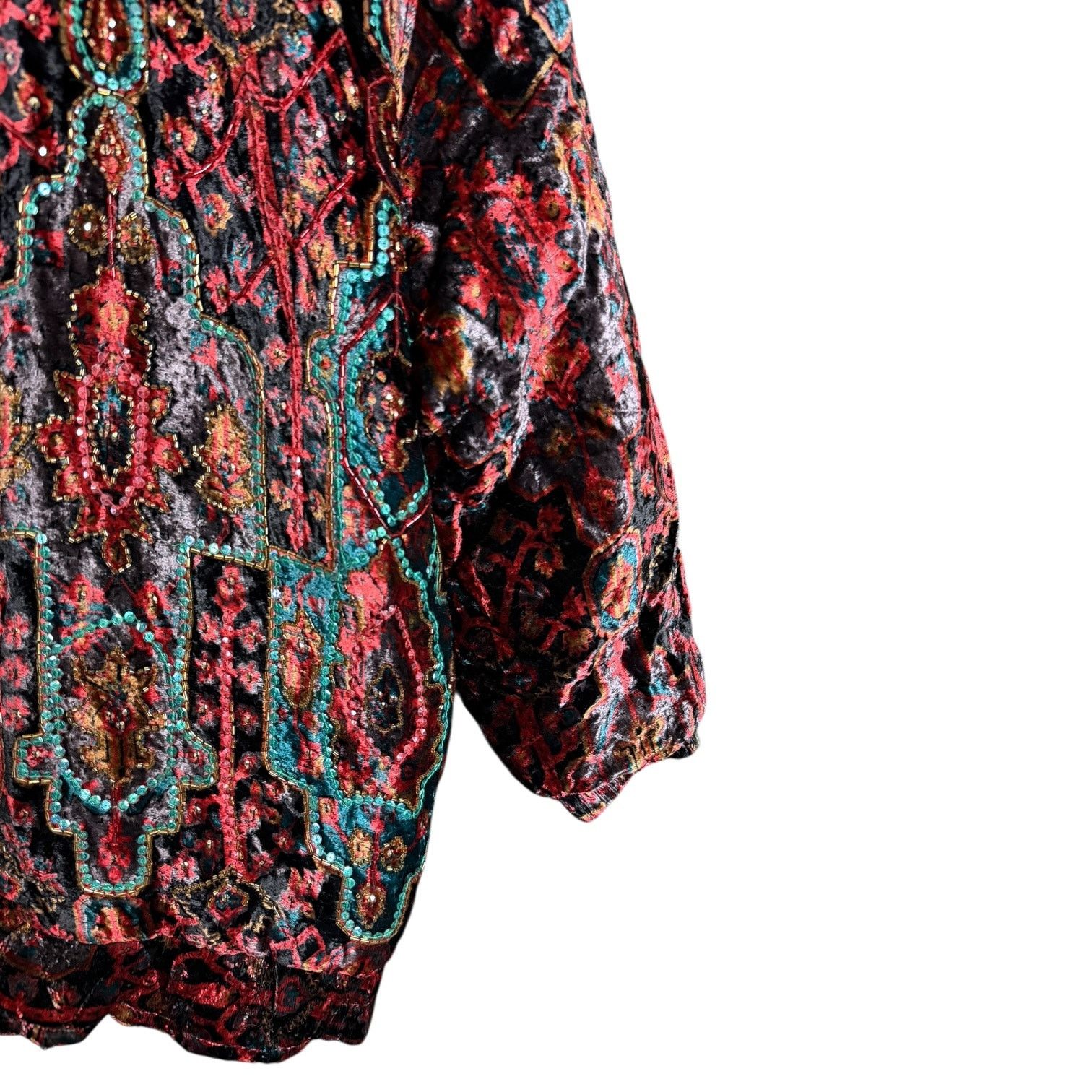 Judith Leiber Vintage Judith Ann Creations Sequined 80s Glam Bomber Jacket Size M / US 6-8 / IT 42-44 - 8 Thumbnail