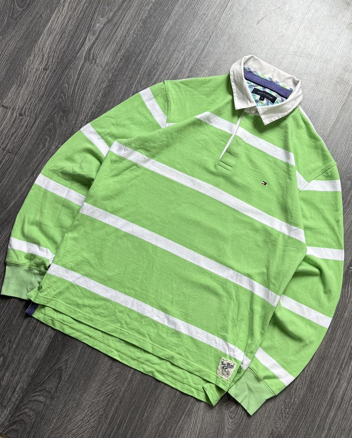 Tommy Hilfiger × Vintage Y2K Tommy Hilfiger Vintage Rugby Long Sleeve Size US XL / EU 56 / 4 - 2 Thumbnail
