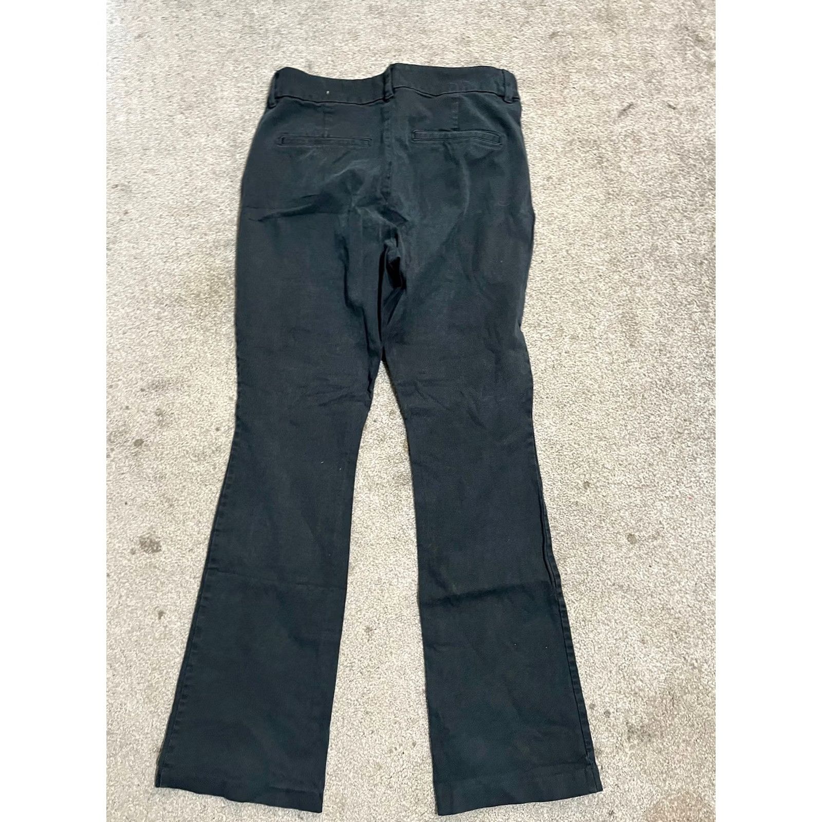 Old Navy Old Navy Womens 4 Black High Rise Pixie Flare Stretch Work Slacks - Business Casual Size 27" / US 4 / IT 40 - 3 Thumbnail