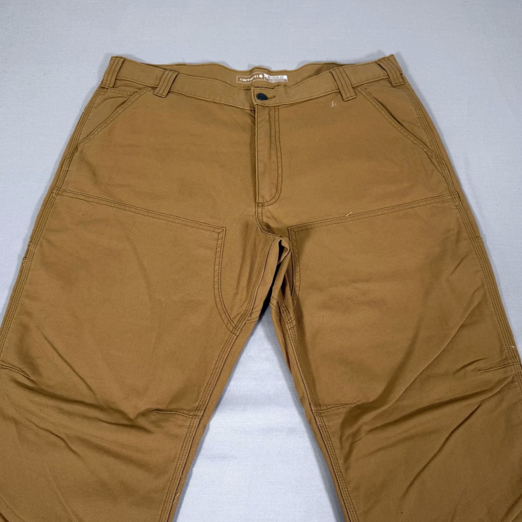 Carhartt Carhartt Rugged Flex Pants Mens 38x32 Brown Canvas Double-Knee Utility Work Pants Carpenter Straight Leg Relaxed Fit Casual, Workwear Mens Brown 38x32 Size US 38 / EU 54 - 2 Thumbnail