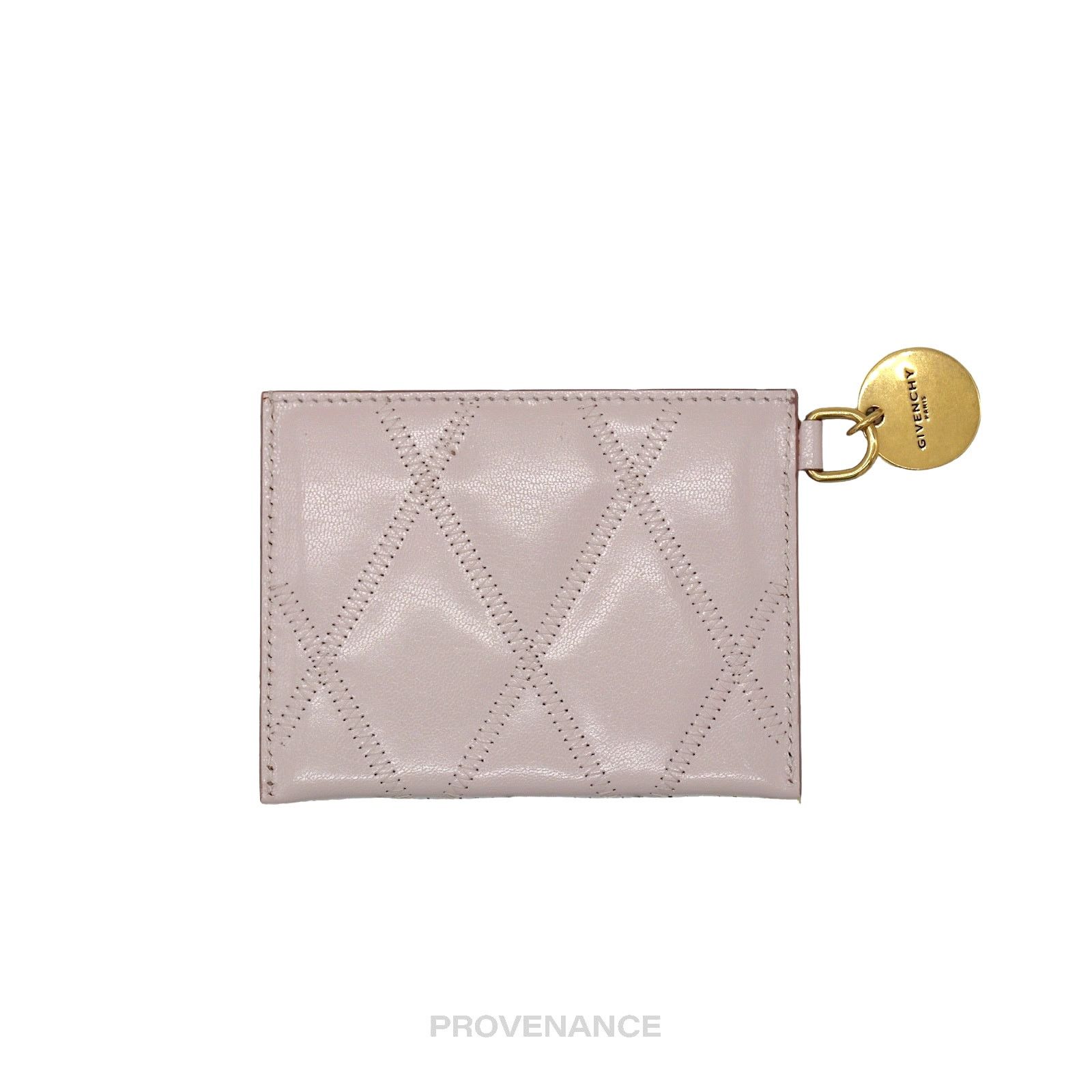 Givenchy 🔴 Givenchy Card Holder Wallet - Quilted Blush Leather Size ONE SIZE - 2 Thumbnail