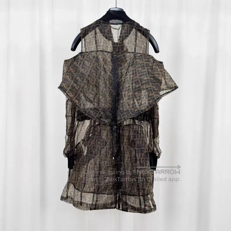 Fendi Fendi Vintage Flower Printed Sheer Organza Dress Size XS / US 0-2 / IT 36-38 - 2 Thumbnail