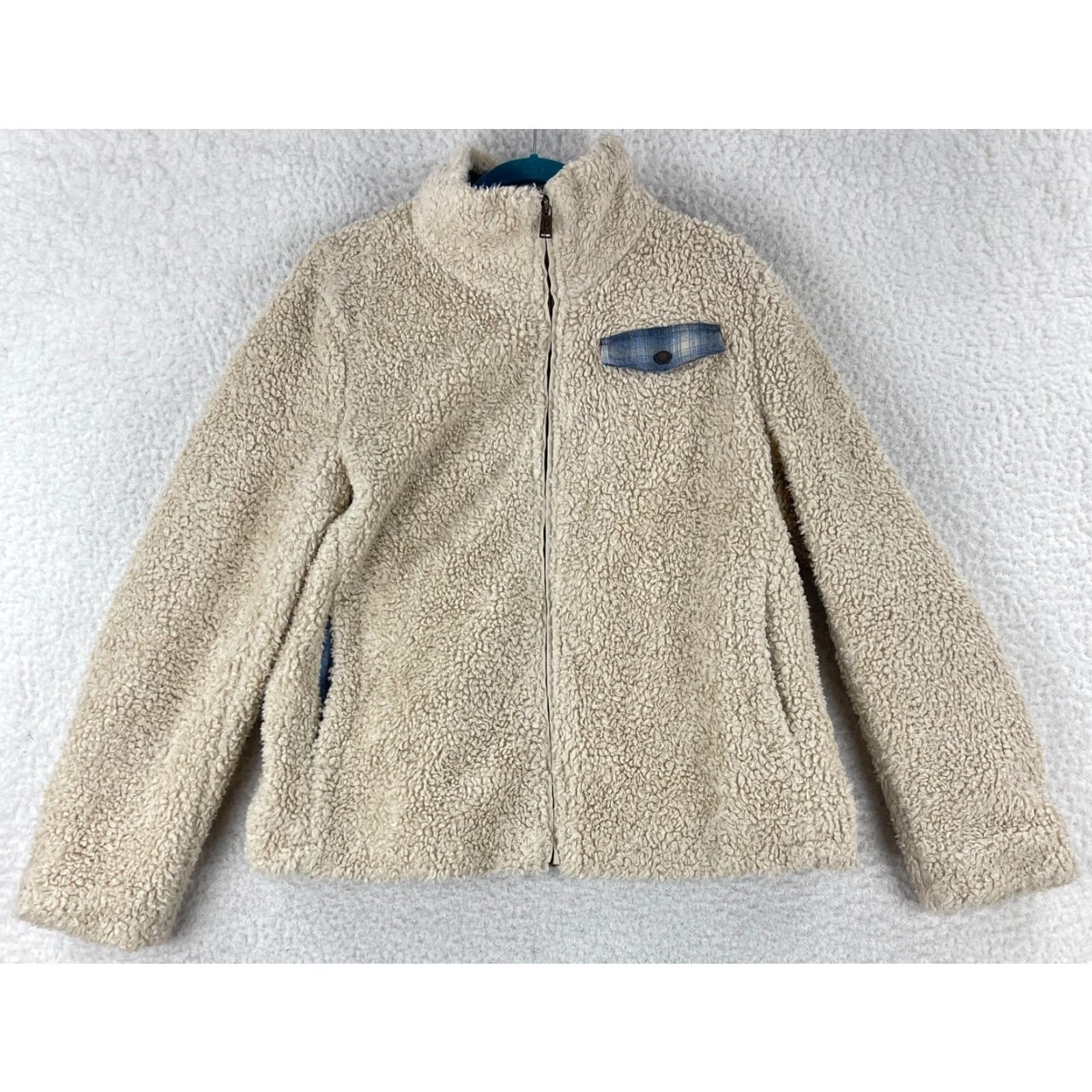Pendleton Pendleton Ivory Fleece Jacket Womens Large Full Zip Sherpa Lined Casual City Classic Outdoor Size L / US 10 / IT 46 - 2 Thumbnail