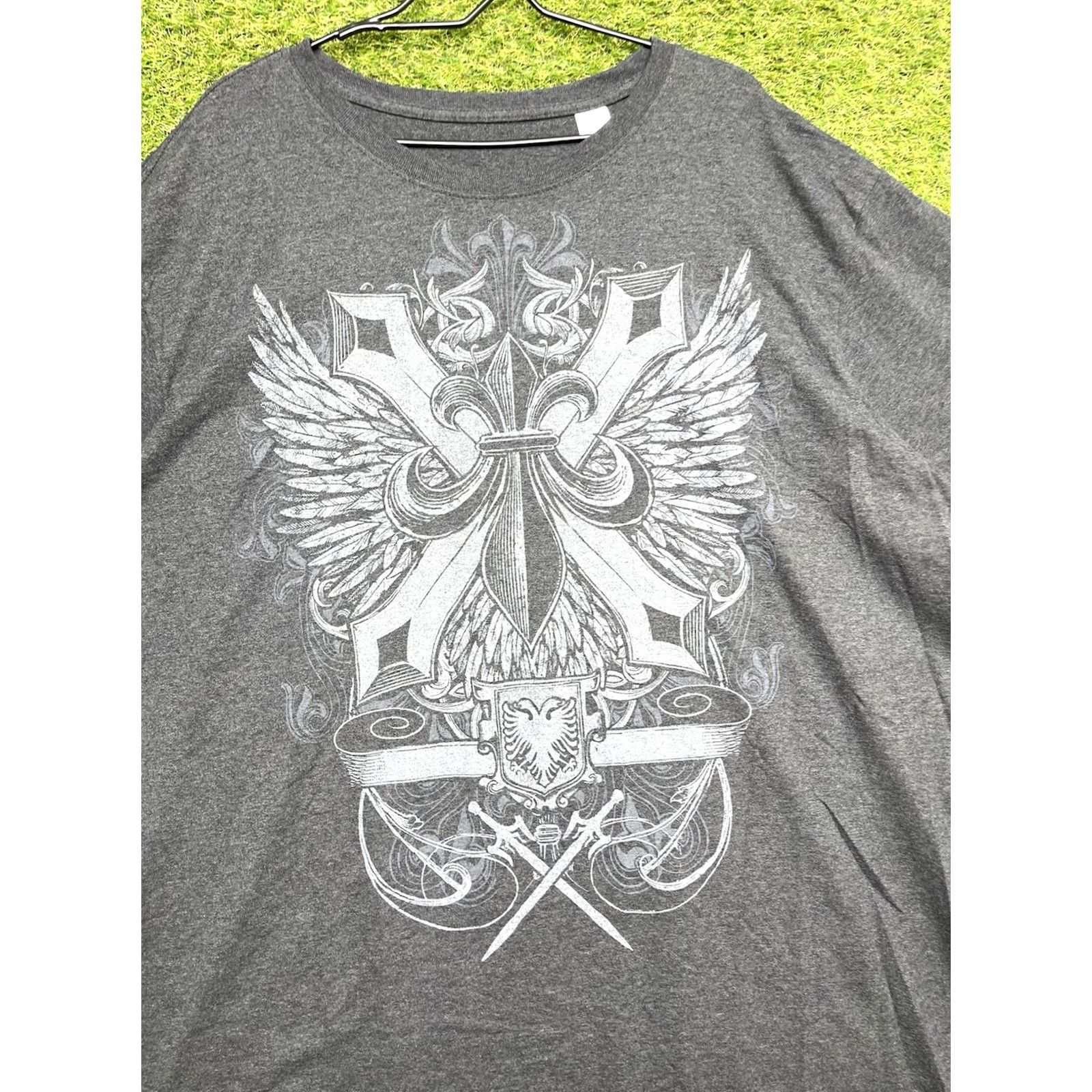 Affliction Affliction T-Shirt Men 4XLT Gray 90s Cross Wings Grunge AOP Southpole Style Y2K Shirt Mens Size US XXL / EU 58 / 5 - 3 Thumbnail