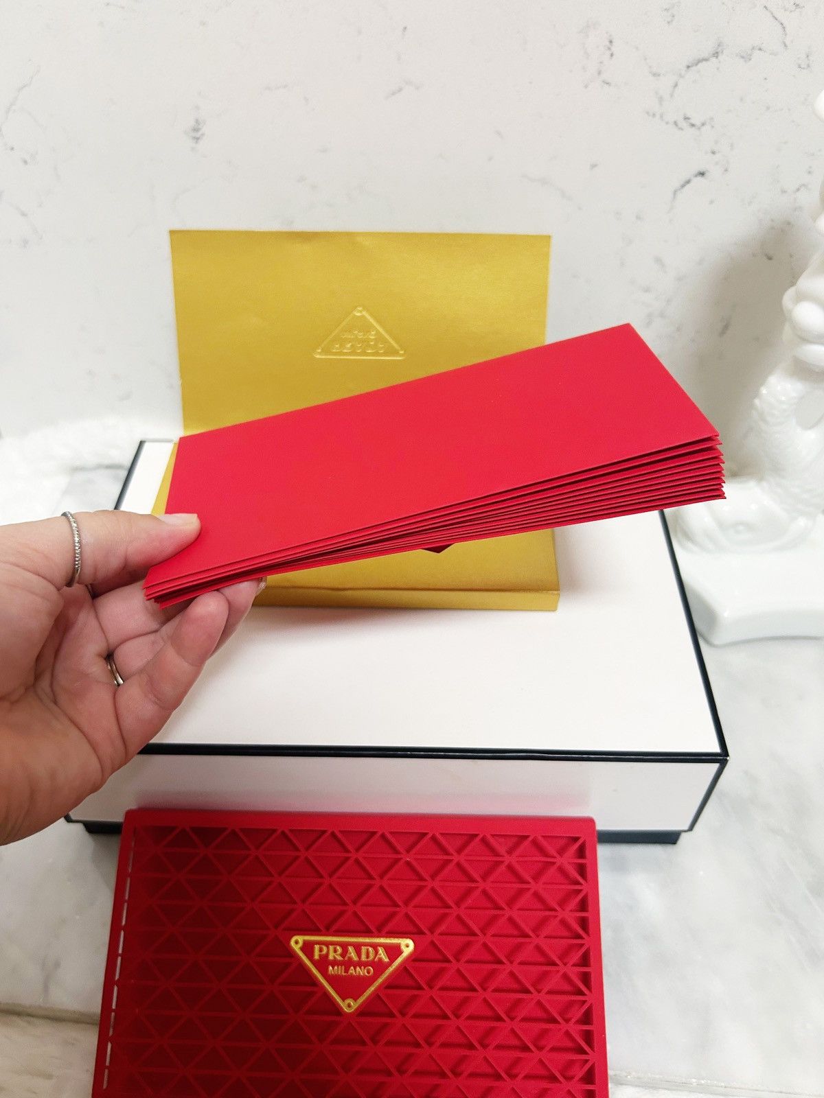 Prada Authentic Prada Lunar New Rare Year Red & Gold Envelope Set Size ONE SIZE - 10 Thumbnail