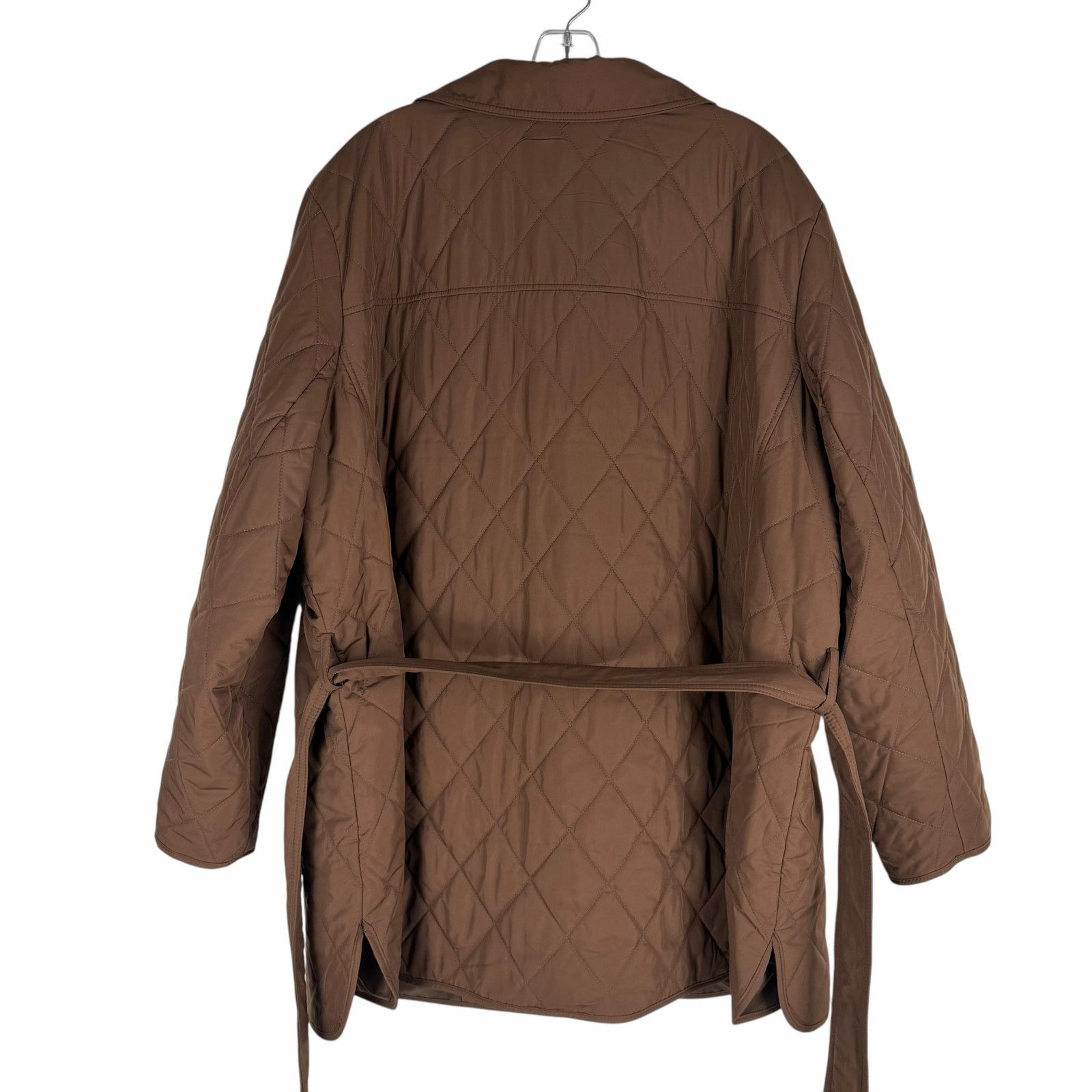 Other Talbots Belted Quilted Snap Button Shirt Jacket Brown 3X Size 3XL / US 20-22 - 9 Thumbnail