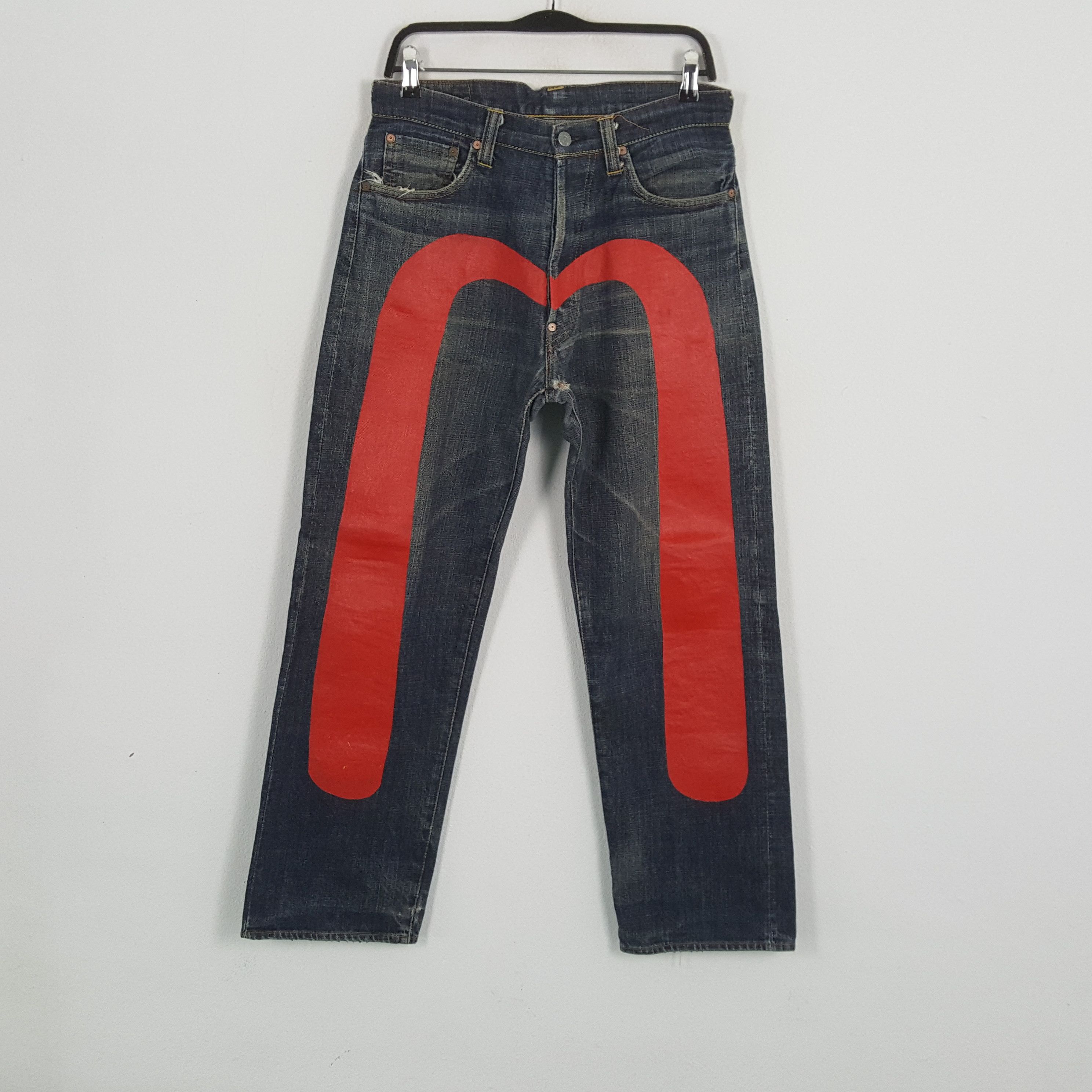 Evisu × Vintage EVISU Japanese Brand Streetwear Custom Daicock Jeans Size US 30 / EU 46 - 1 Thumbnail