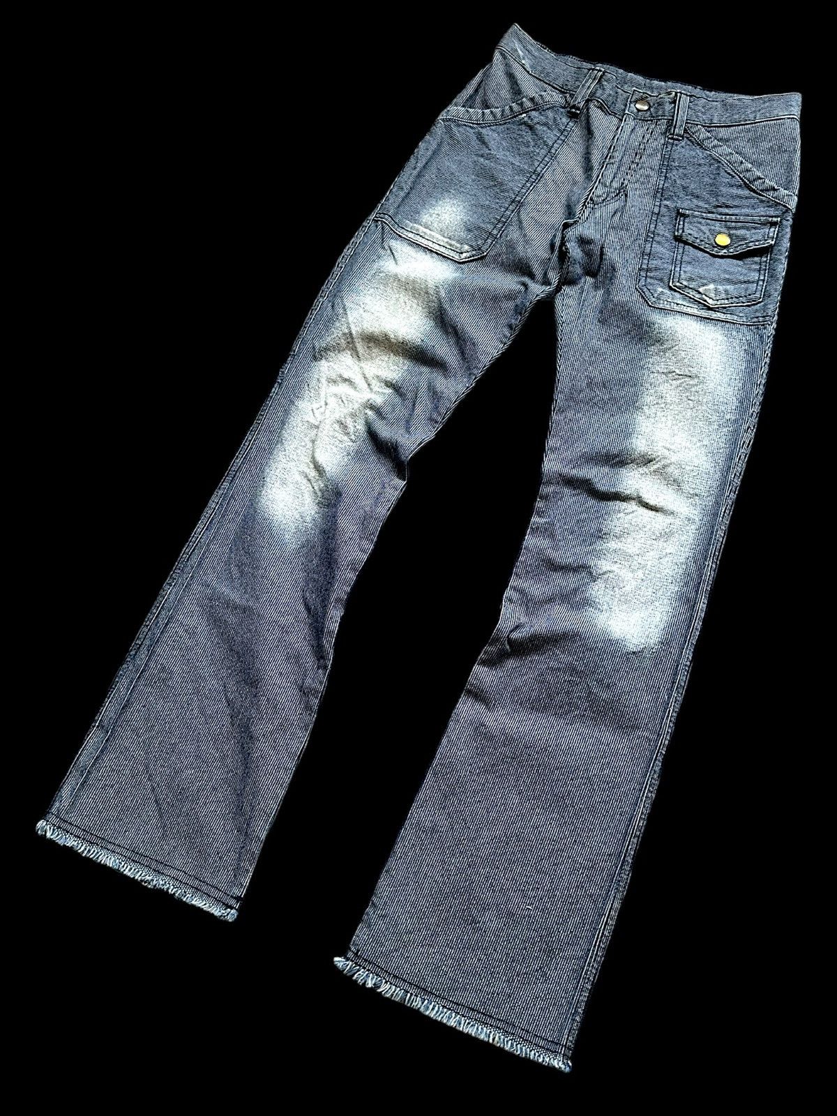 5351 POUR LES HOMMES 00's ABAHOUSE wabash striped denim jeans Size US 28 / EU 44 - 2 Thumbnail