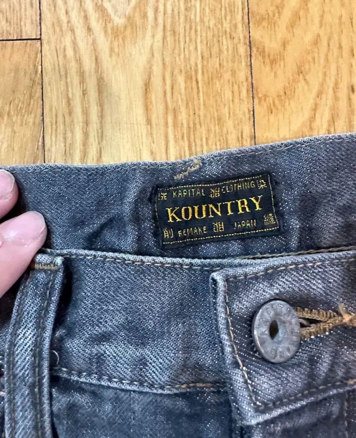 Kapital Kapital Mexican Tuxedo 5P Okagilly Bone Black Denim Pants Size US 32 / EU 48 - 5 Thumbnail