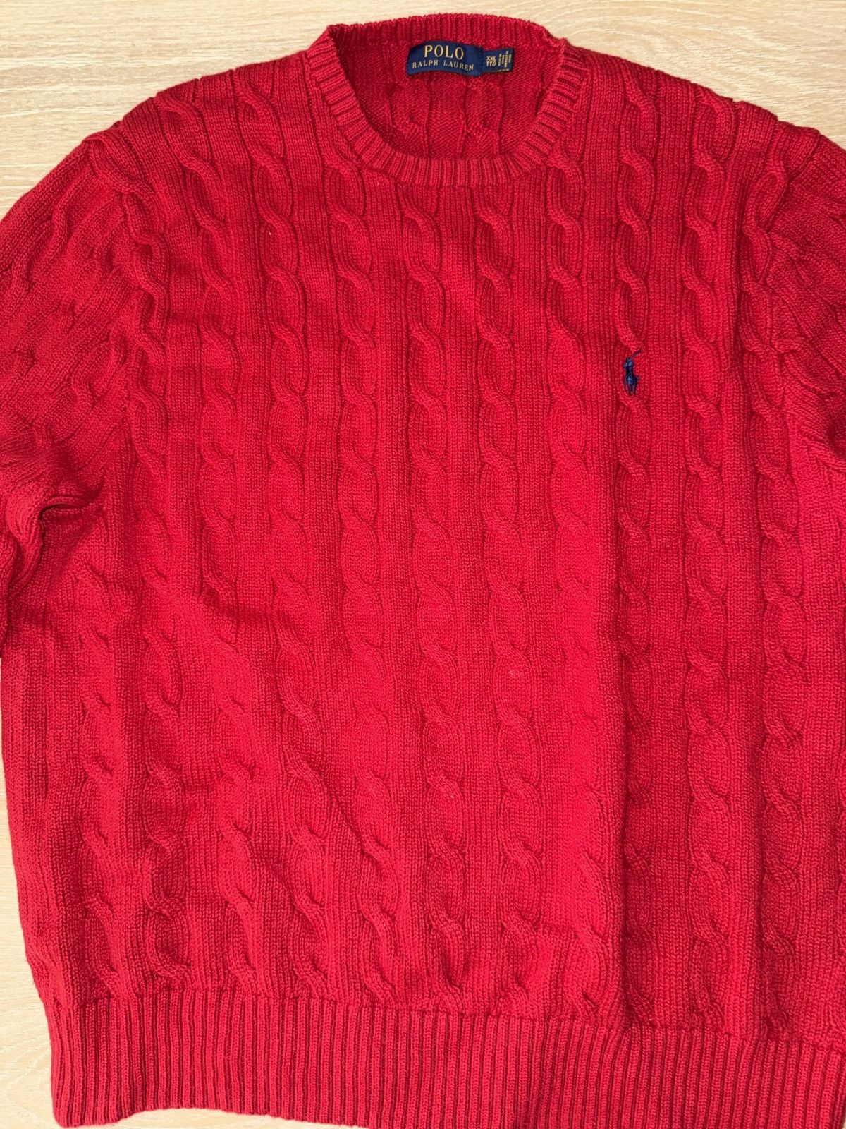 Polo Ralph Lauren Polo Ralph Lauren Knit Red Cable Knit Sweater Size US XXL / EU 58 / 5 - 3 Thumbnail