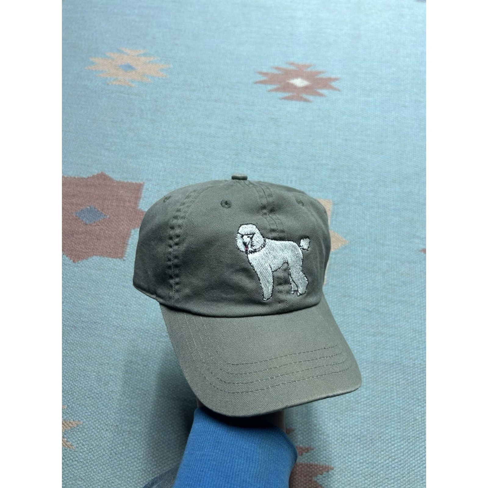 Vintage VINTAGE Animal Baseball Cap Mens Adjustable Gray Dog Poodle Cute Gr8 Dogs Strapback Hat Cap Size ONE SIZE - 2 Thumbnail