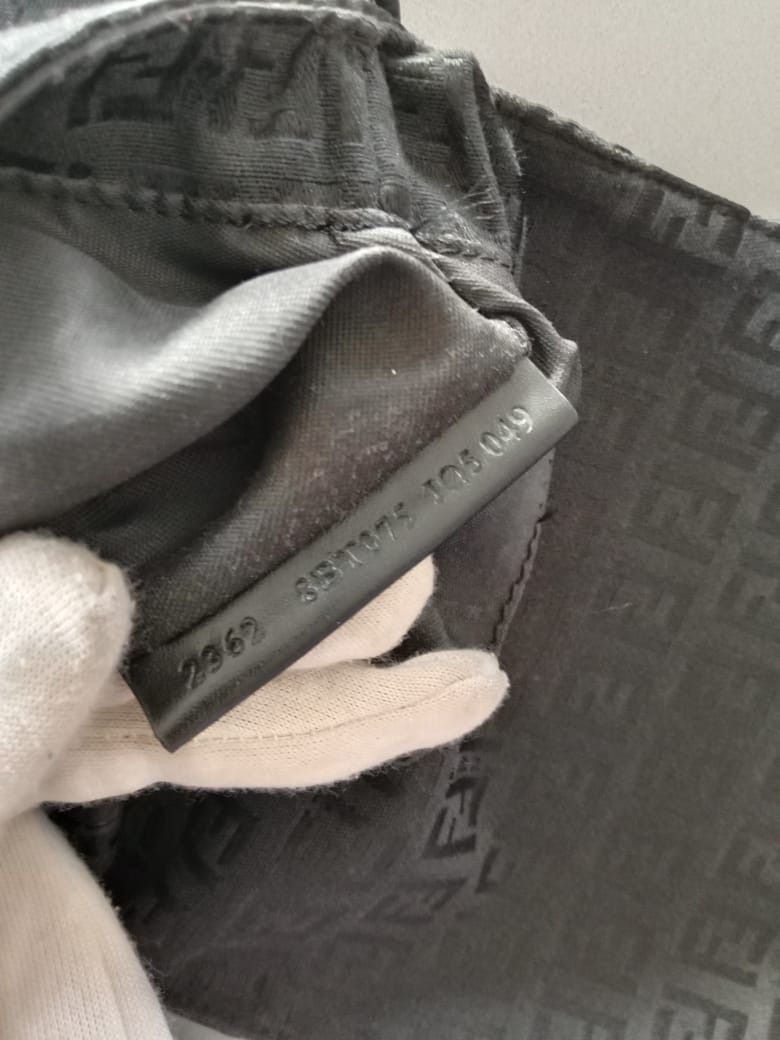 Fendi FENDI Zucchino Canvas Mamma Baguette Crossbody Black Bag Size ONE SIZE - 15 Thumbnail