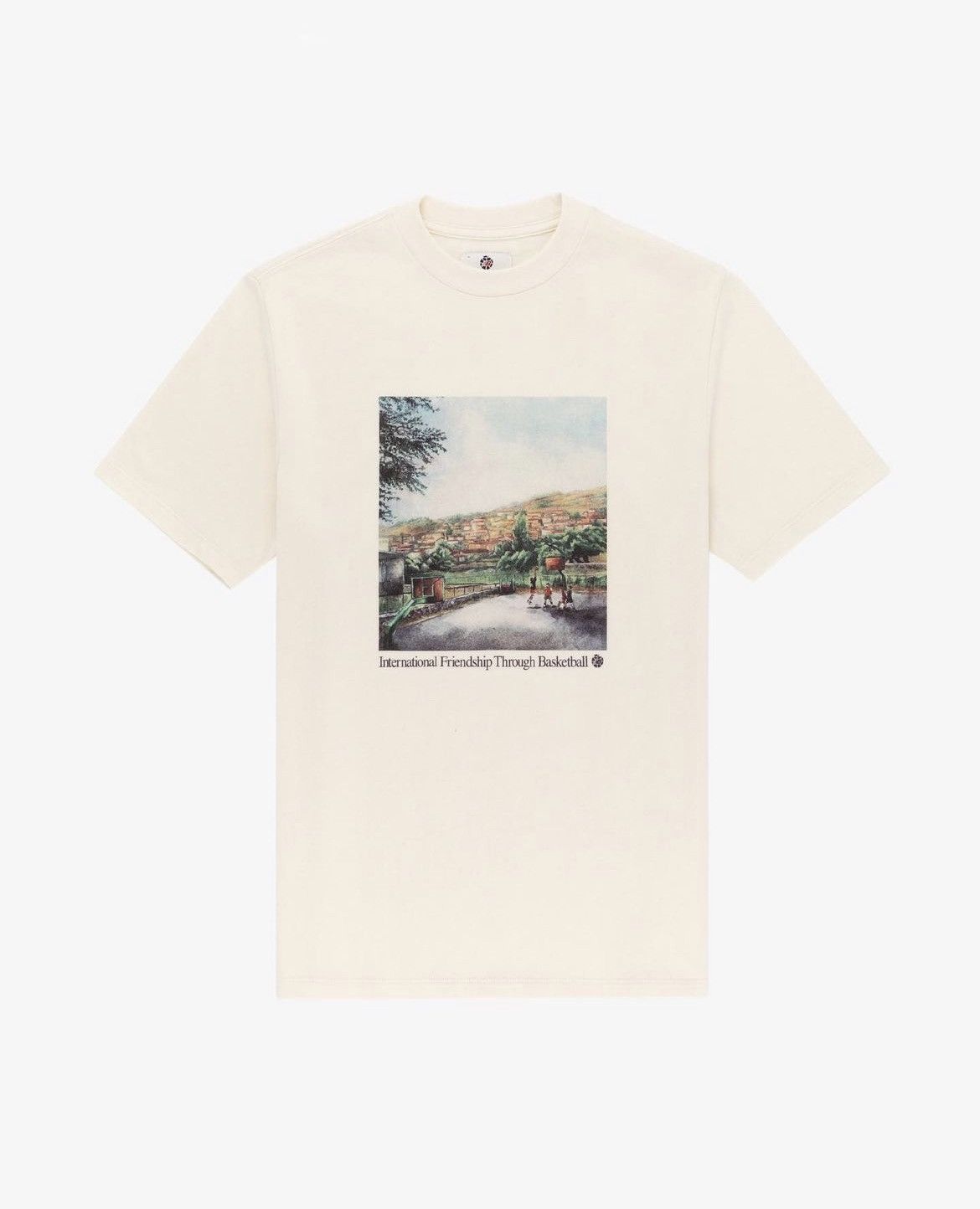 image of Aime Leon Dore Ald × New Balance Basketball Tee in Beige, Men's (Size Medium)