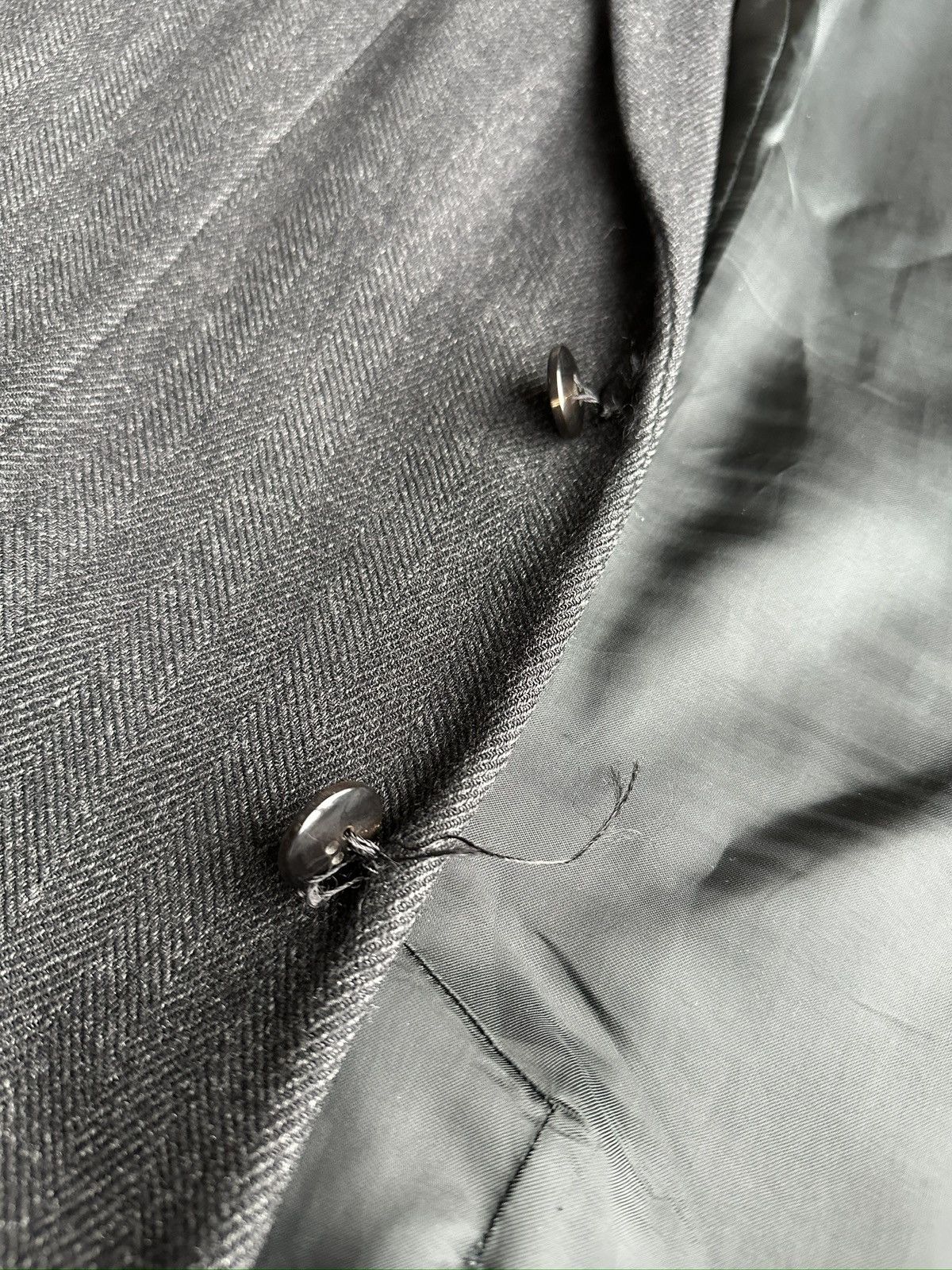 Dior × Hedi Slimane Dior Homme AW01 “Solitaire” lambskin collar wool long coat Size US M / EU 48-50 / 2 - 13 Thumbnail