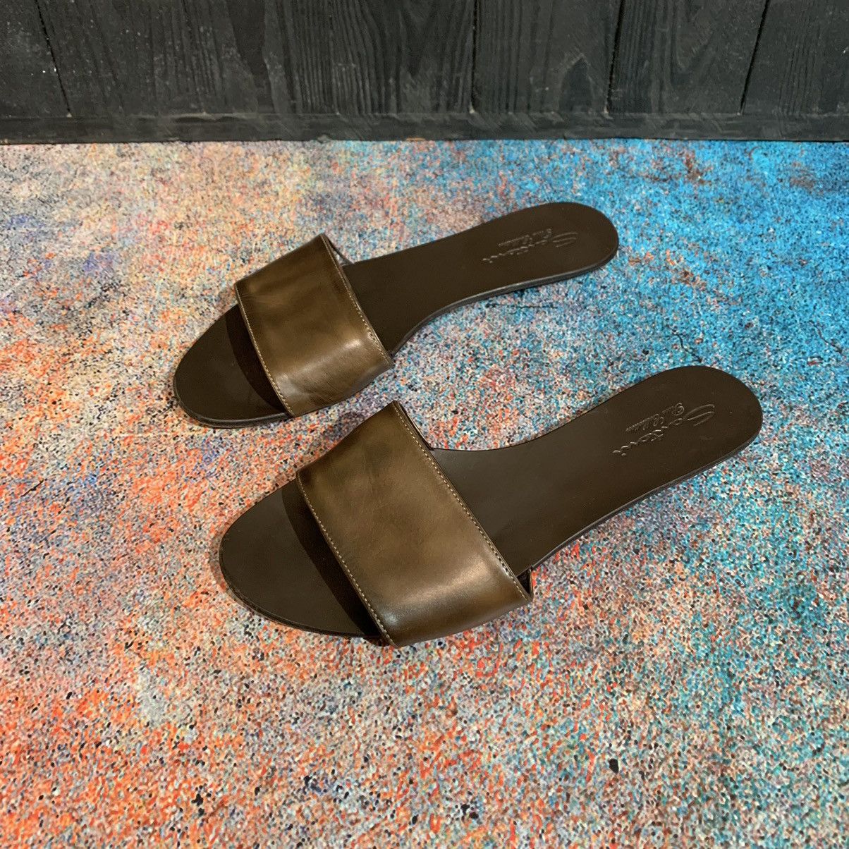 Santoni Women’s Santoni Leather Slippers size 38.5 Size US 8.5 / IT 38.5 - 3 Thumbnail