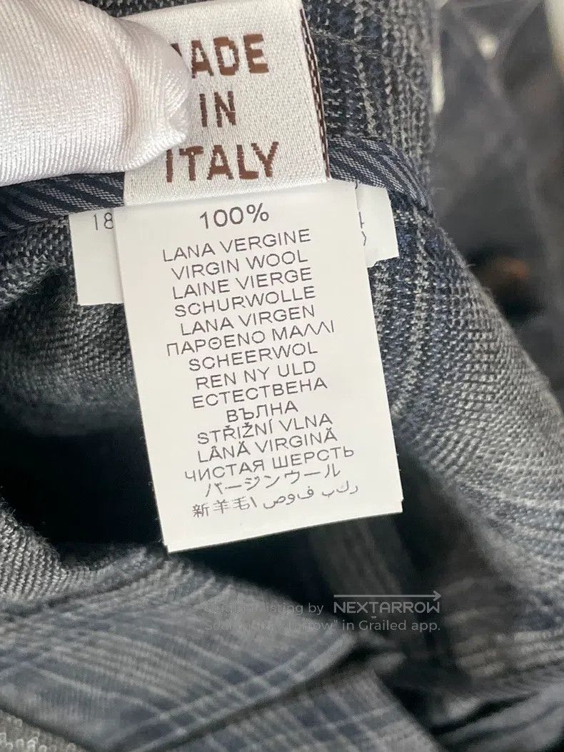 Brunello Cucinelli Brunello Cucinelli Grey Check New Wool Trousers Size 26" / US 2 / IT 38 - 5 Thumbnail