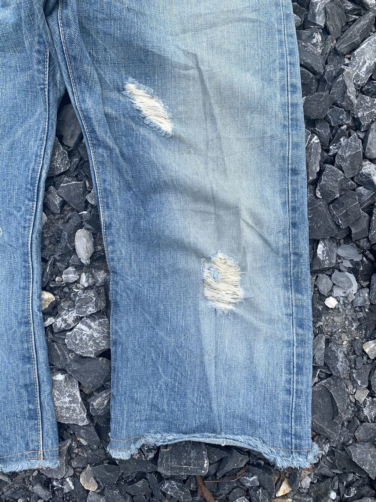 Kapital EDWIN 505s SELVEDGE RUSTY DISTRESSED SHORT DENIM Size US 32 / EU 48 - 9 Thumbnail