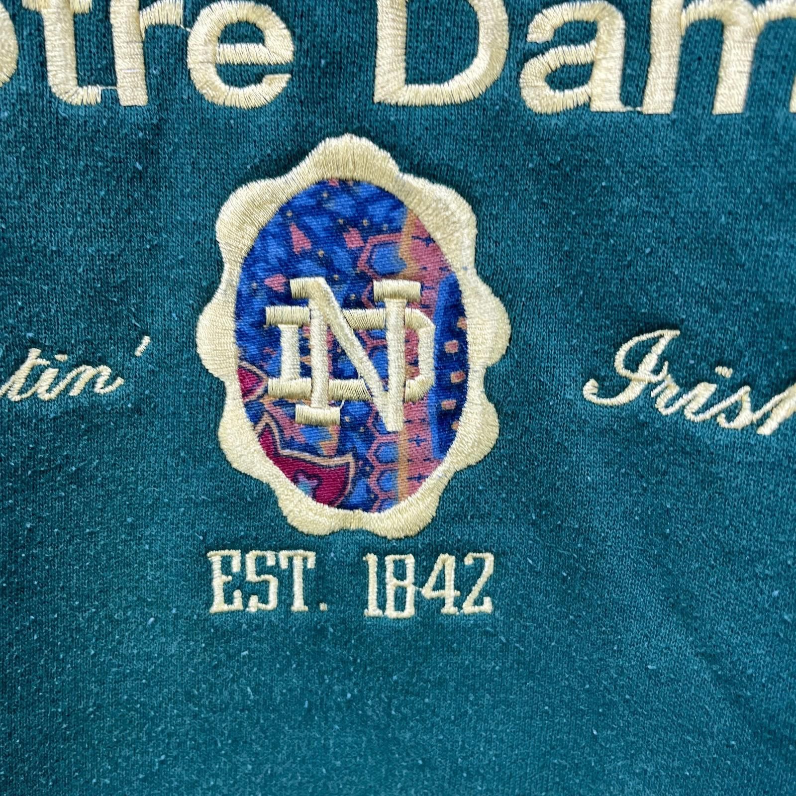 Other Vintage 90s Notre Dame Fighting Irish Sweatshirt XL Size ONE SIZE - 5 Thumbnail