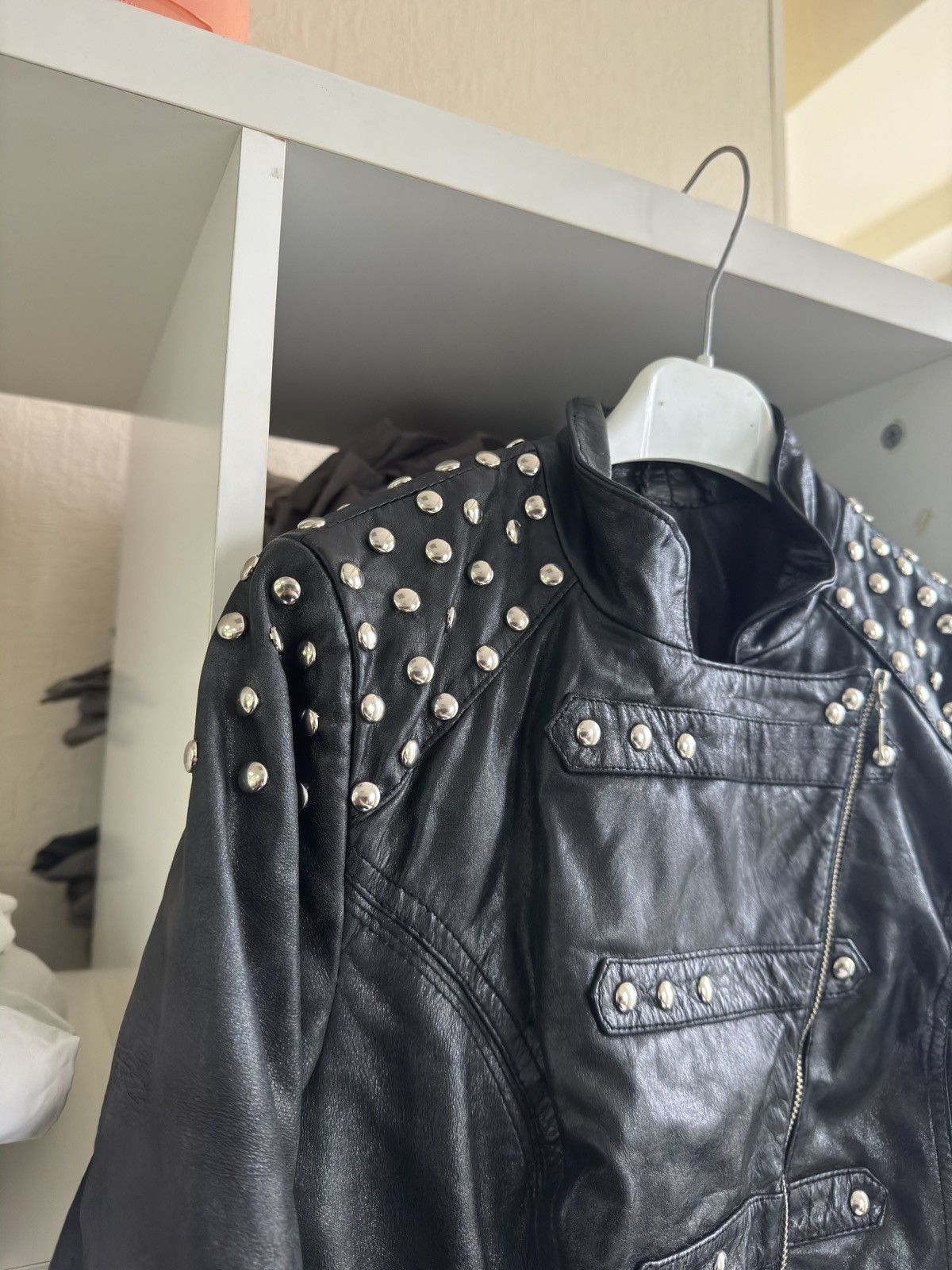 Vintage Japanese Asymmetric Zip Real Leather Archive Jacket