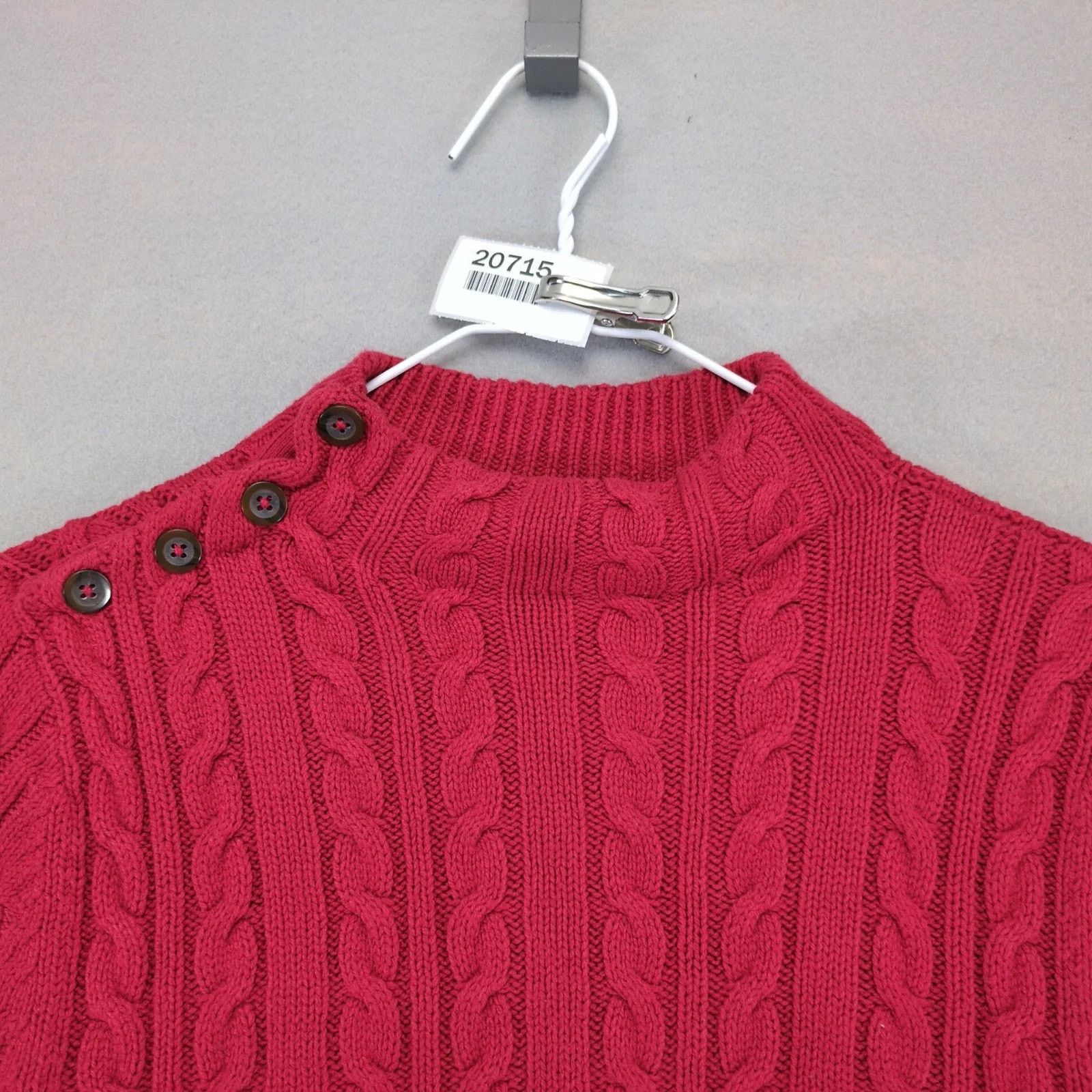 Croft & Barrow Croft & Barrow Cable Knit Sweater Women's S Button Mock Neck Size S / US 4 / IT 40 - 10 Thumbnail