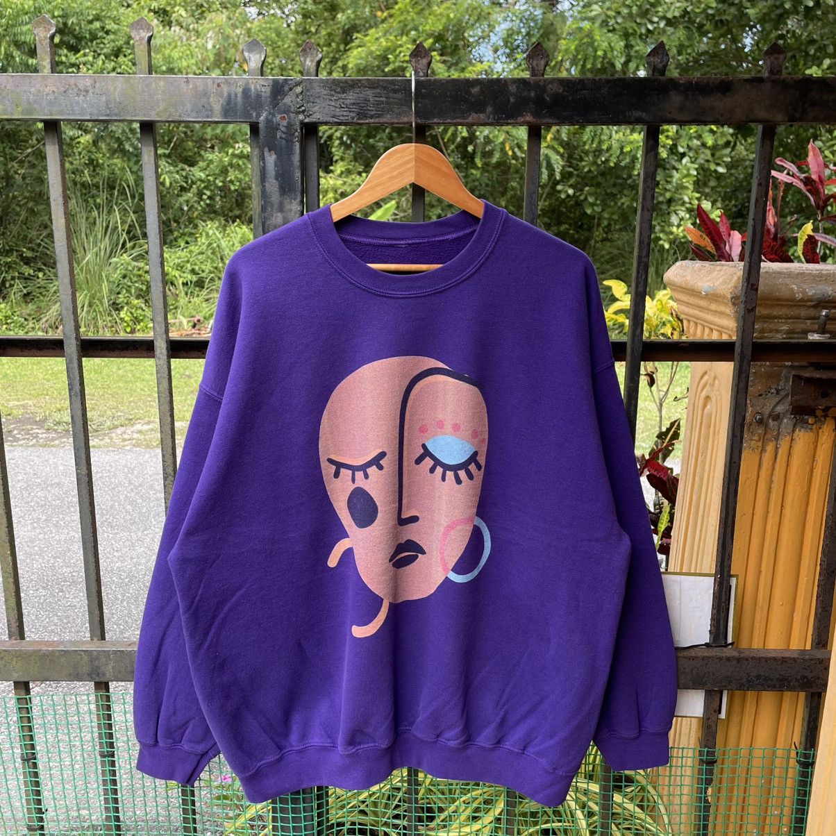 Vintage 🔥Vintage 90s Tri Delta Big Image Pop Art Sweatshirts Size US XL / EU 56 / 4 - 1 Thumbnail
